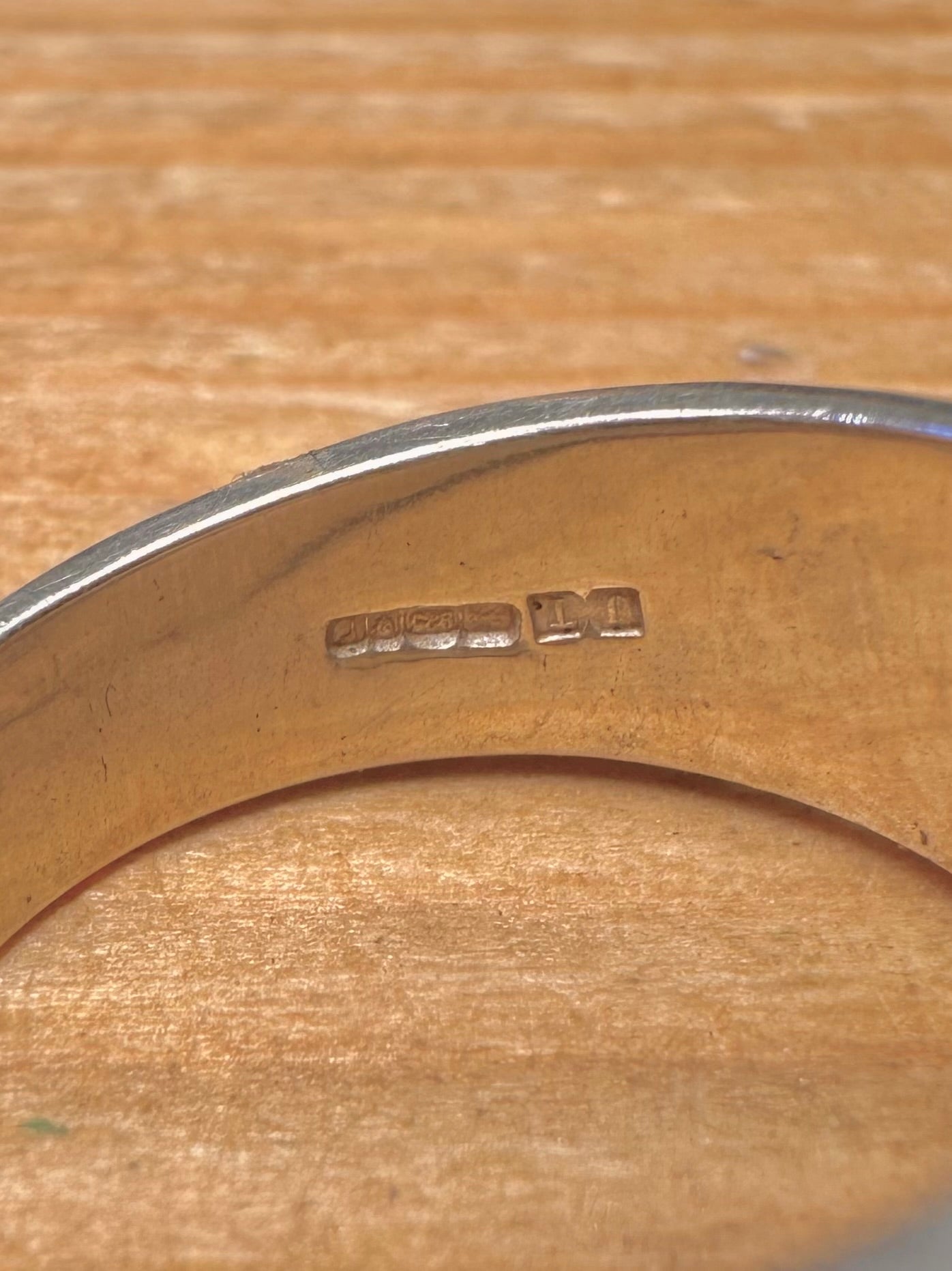 Moderner gewölbter 925er Sterlingsilber Ring Größe P