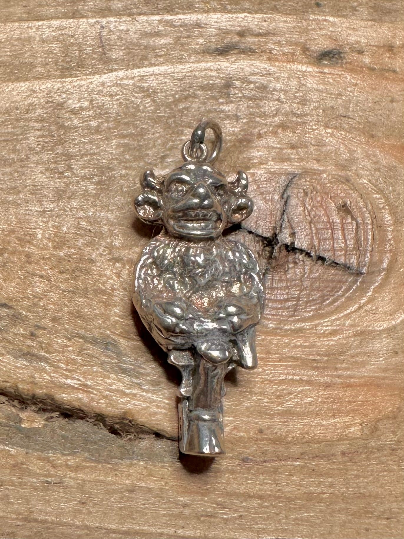 Vintage Lincoln Imp Solid 925 Silver Pendant