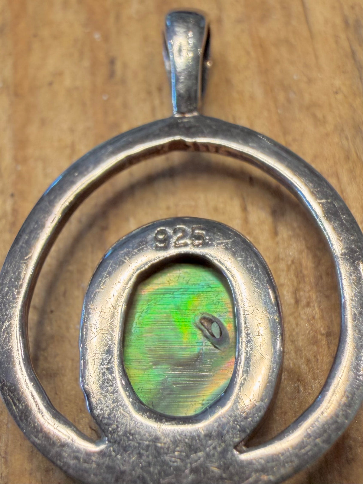 Abalone Circle 925 Sterling Silver Pendant