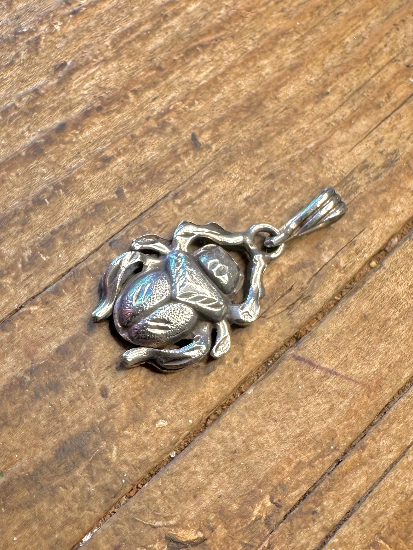 Scarab Egyptian 925 Sterling Silver Pendant