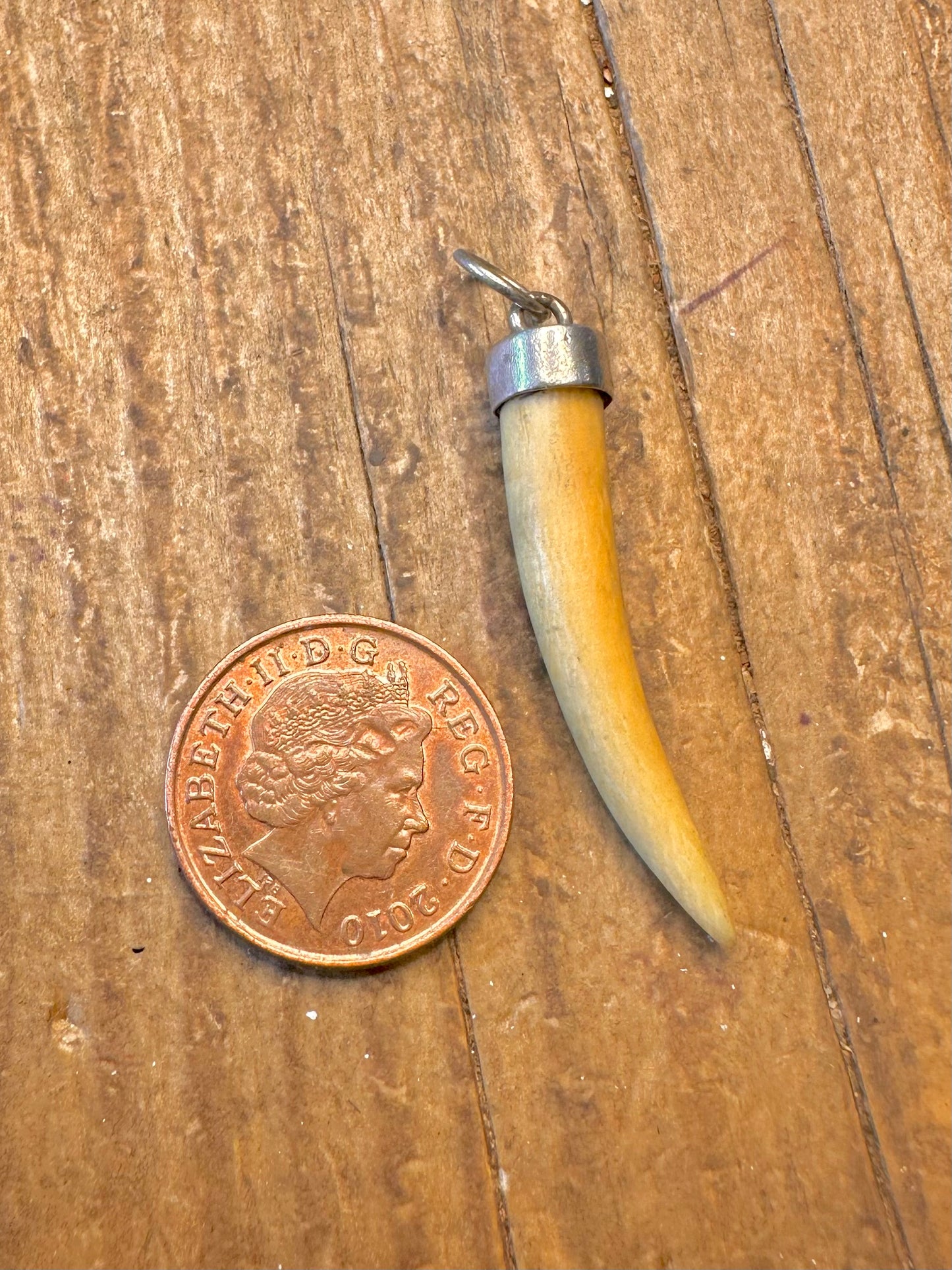 Horn Shaped 925 Sterling Silver Pendant
