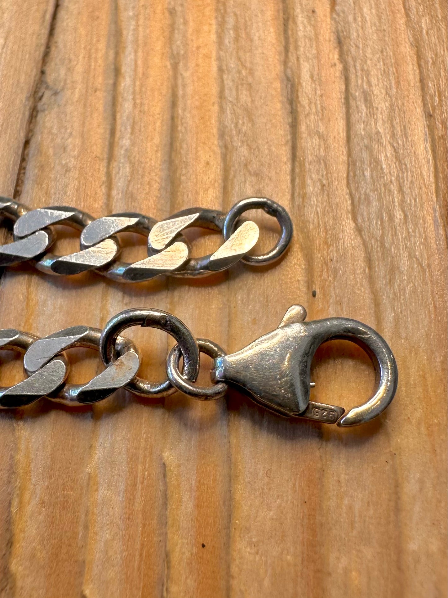 Vintage Curb Chain 925 Silver 20 inch Necklace