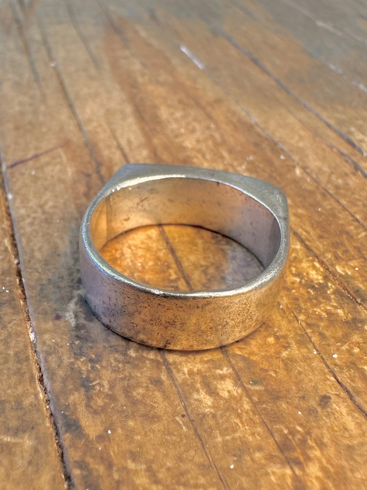 Minimalist Bar Band 925 Sterling Silver Size N Ring