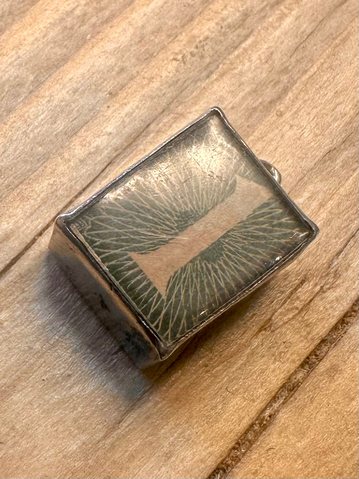 Vintage £1 Pound Note Break Glass in Emergency 925 Silver Charm Pendant
