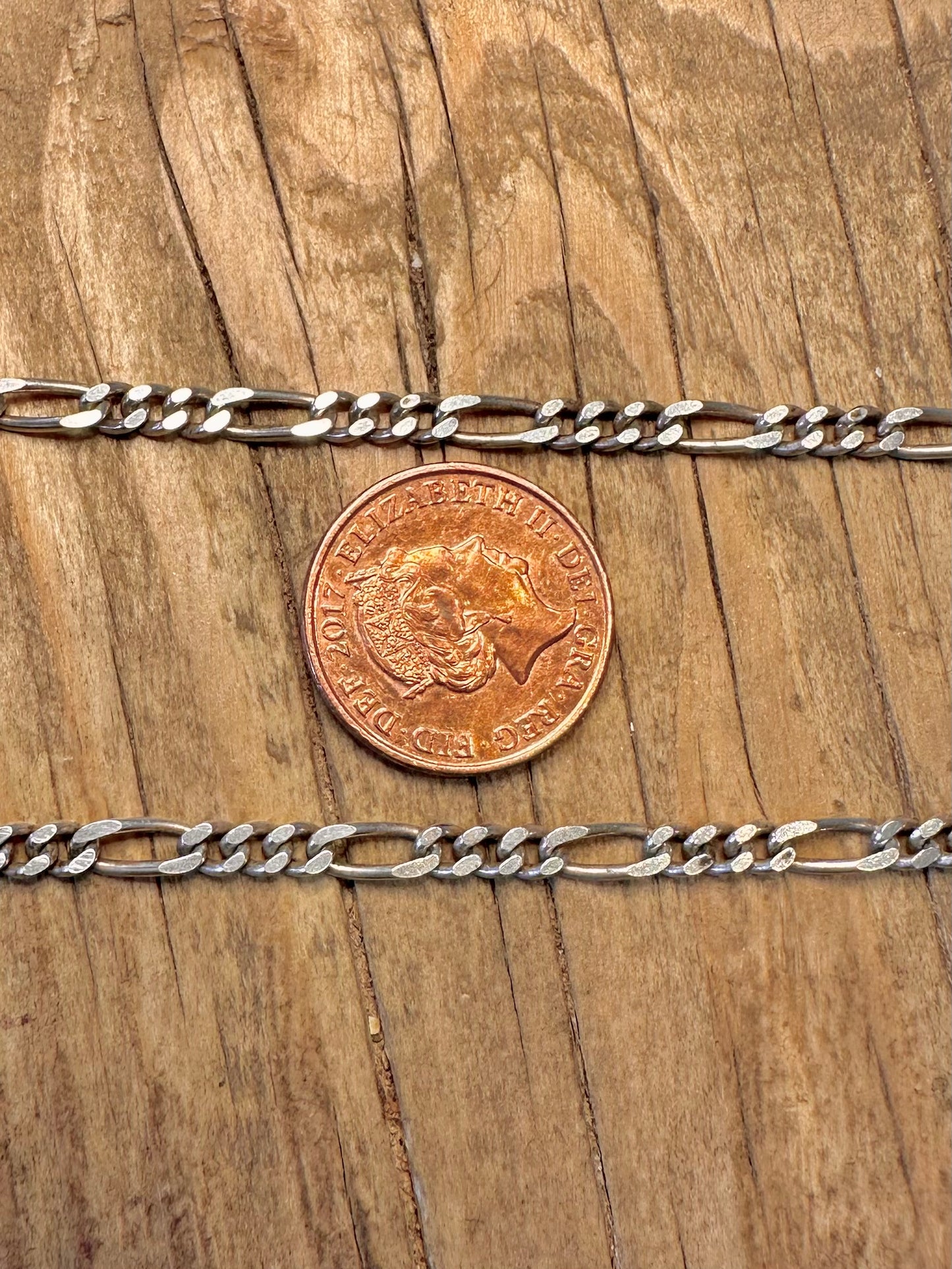 Figaro Chain Maker MB Sheffield 925 Sterling Silver 22 inch Necklace