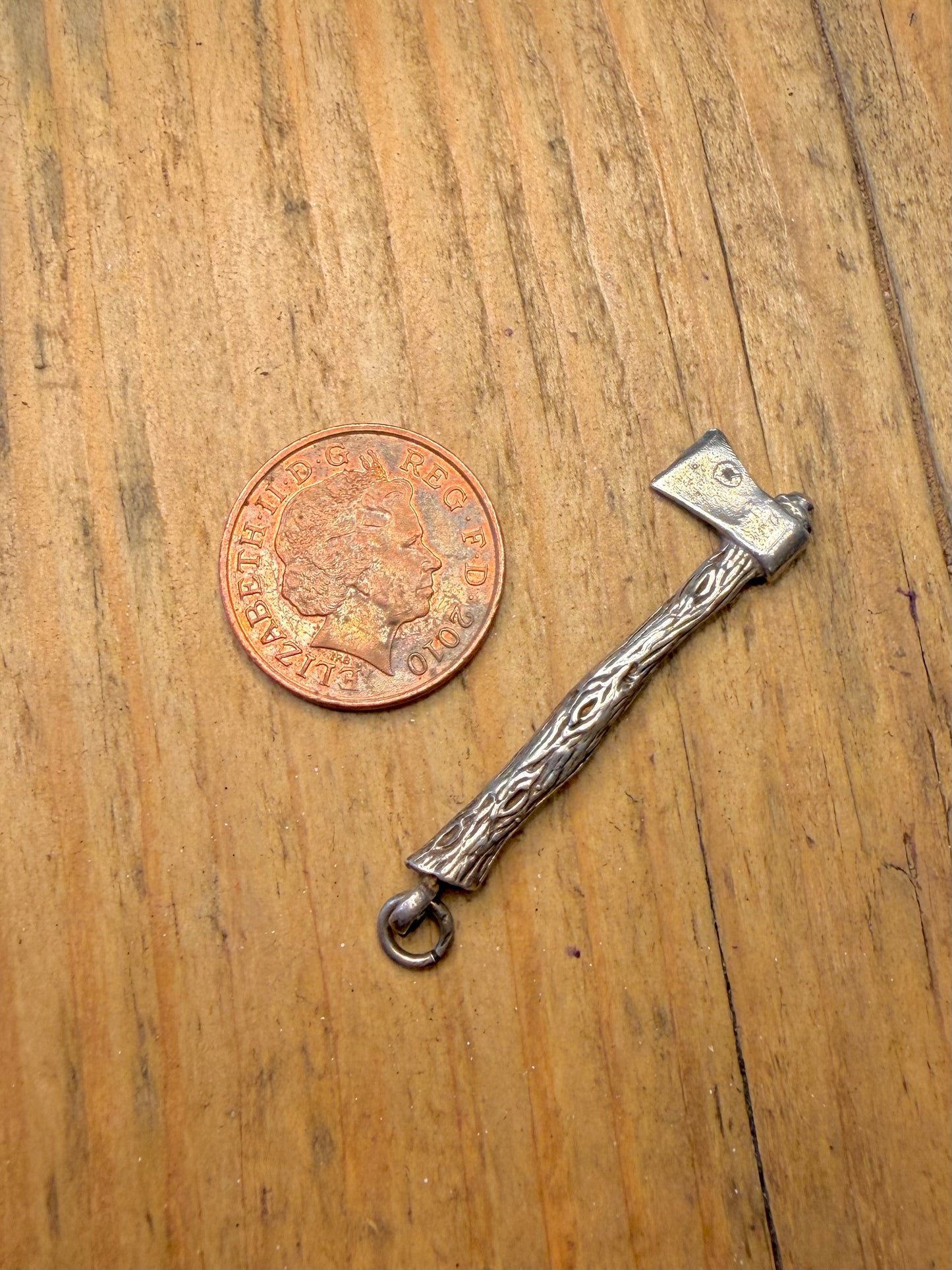 Detailed Axe 925 Sterling Silver Pendant
