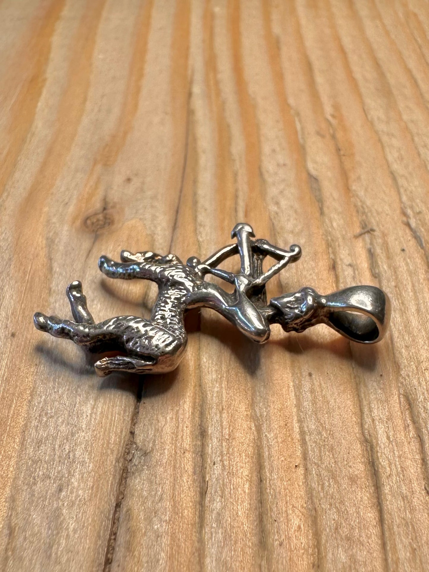 Vintage Sagittarius Archer 925 Silver Pendant