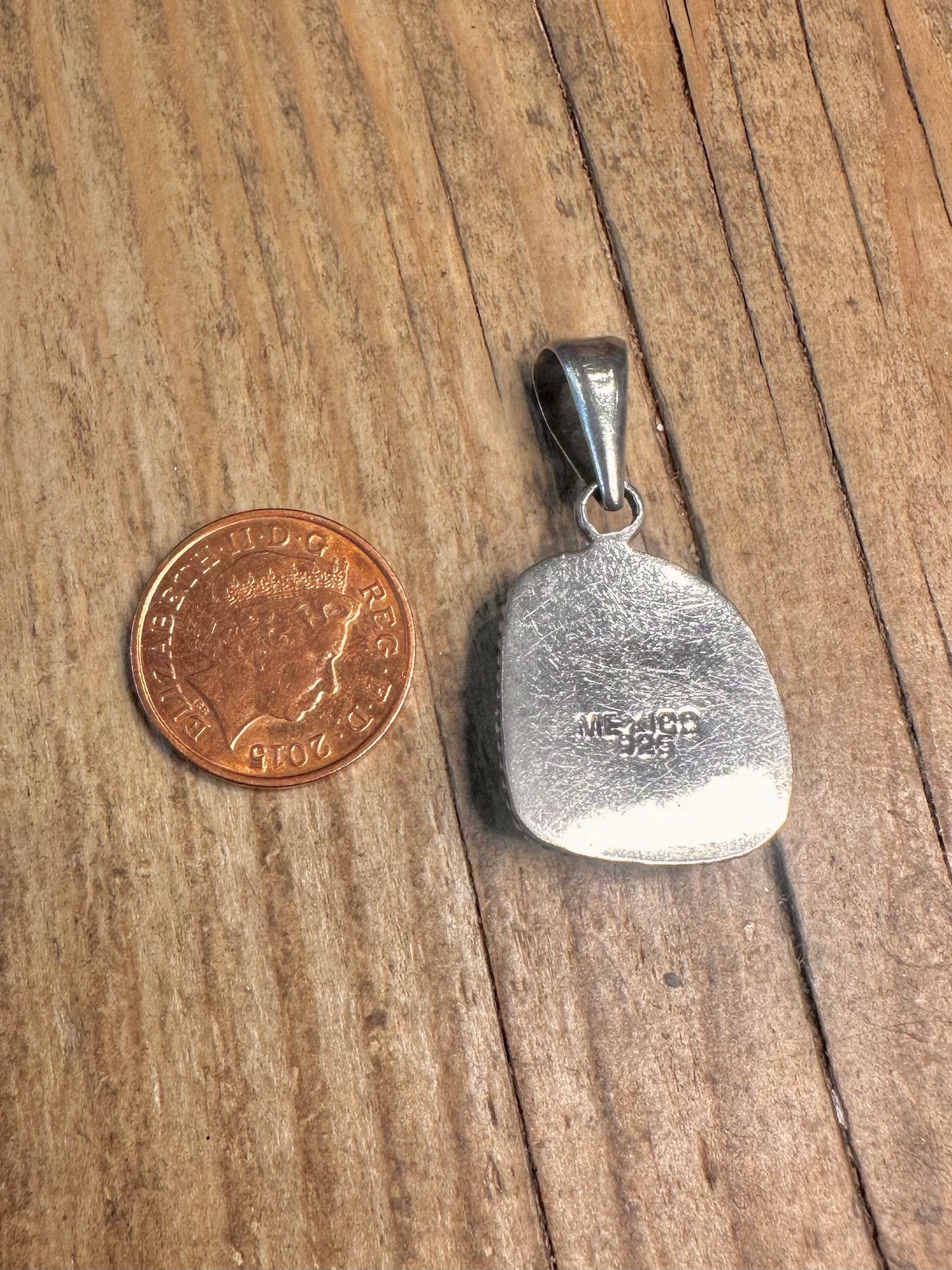 Türkise Seilumrandung Mexiko 925 Sterlingsilber Anhänger