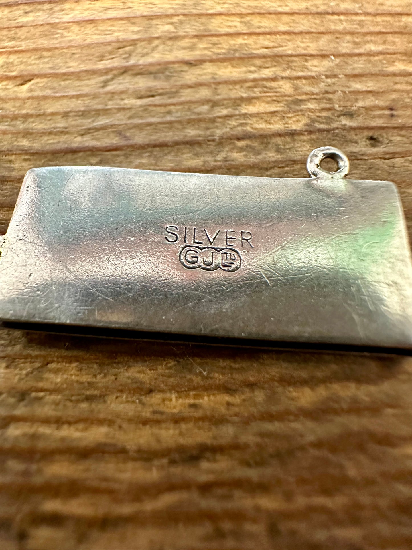 Vintage Georg Jensen Cheque Book Silver Charm Pendant