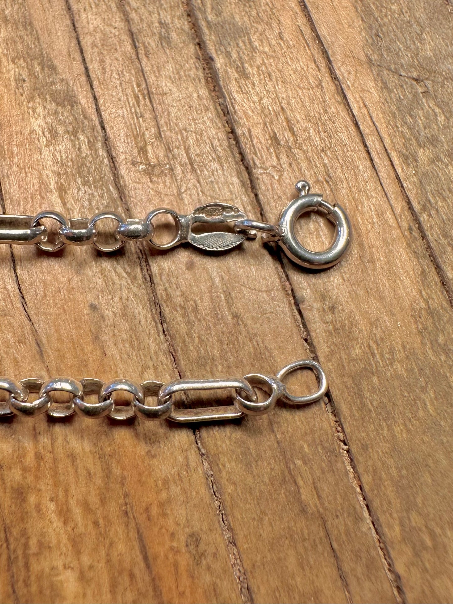 Belcher and Bar Link 925 Sterling Silver 19 inch Necklace