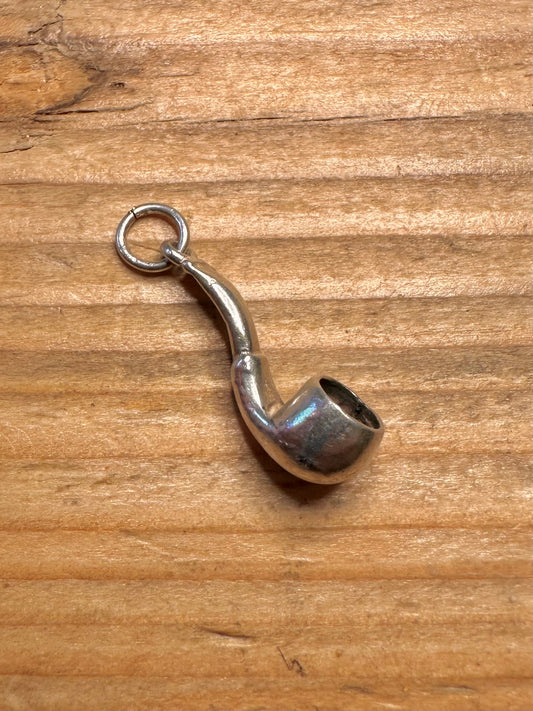 Pipe 925 Sterling Silver Charm Pendant