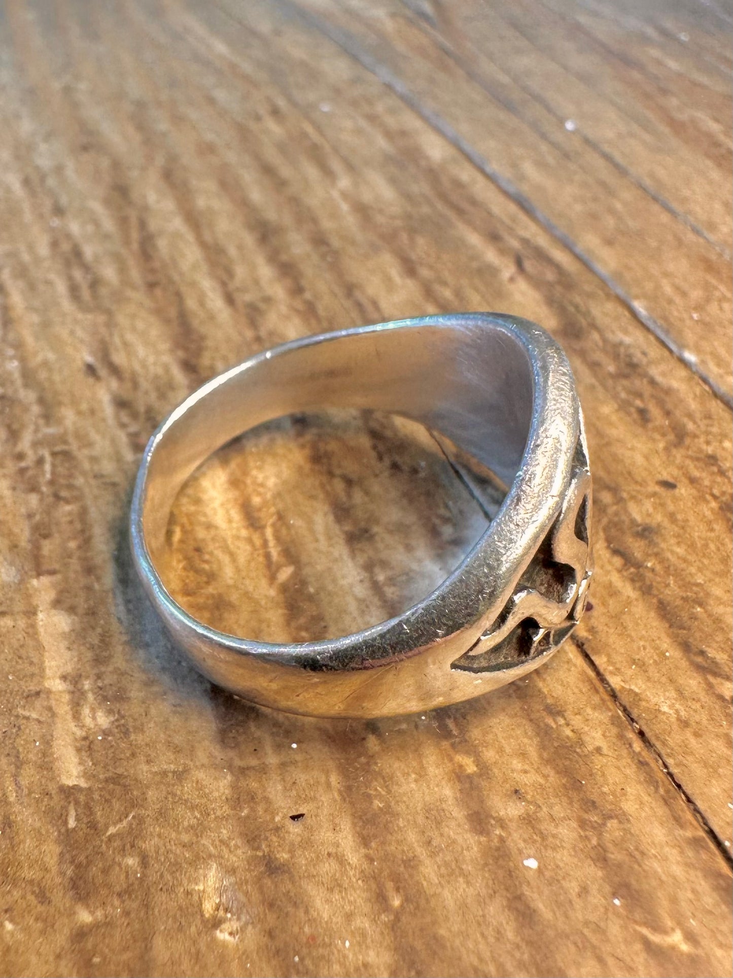 Pentagram Swirl 925 Sterling Silver Size Y Ring