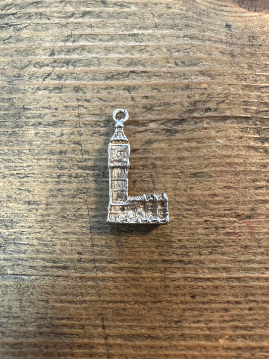 Vintage Big Ben 925 Silver Charm Pendant