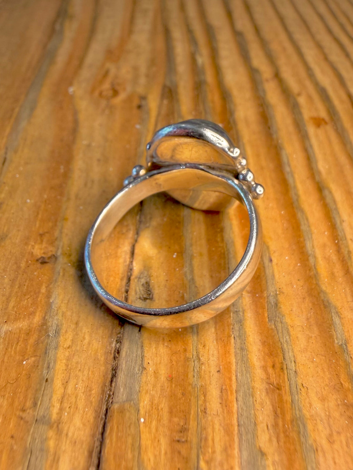 Oval Labradorite Boho Style 925 Sterling Silver Size N Ring