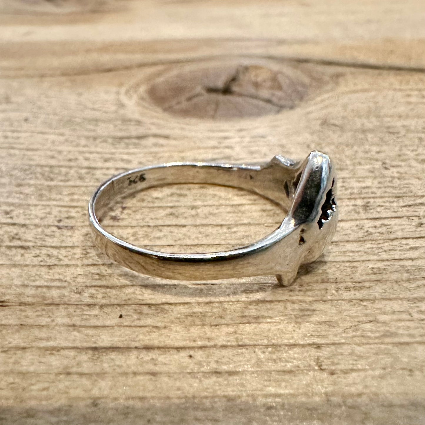 Vintage Shark 925 Silver Size O Ring