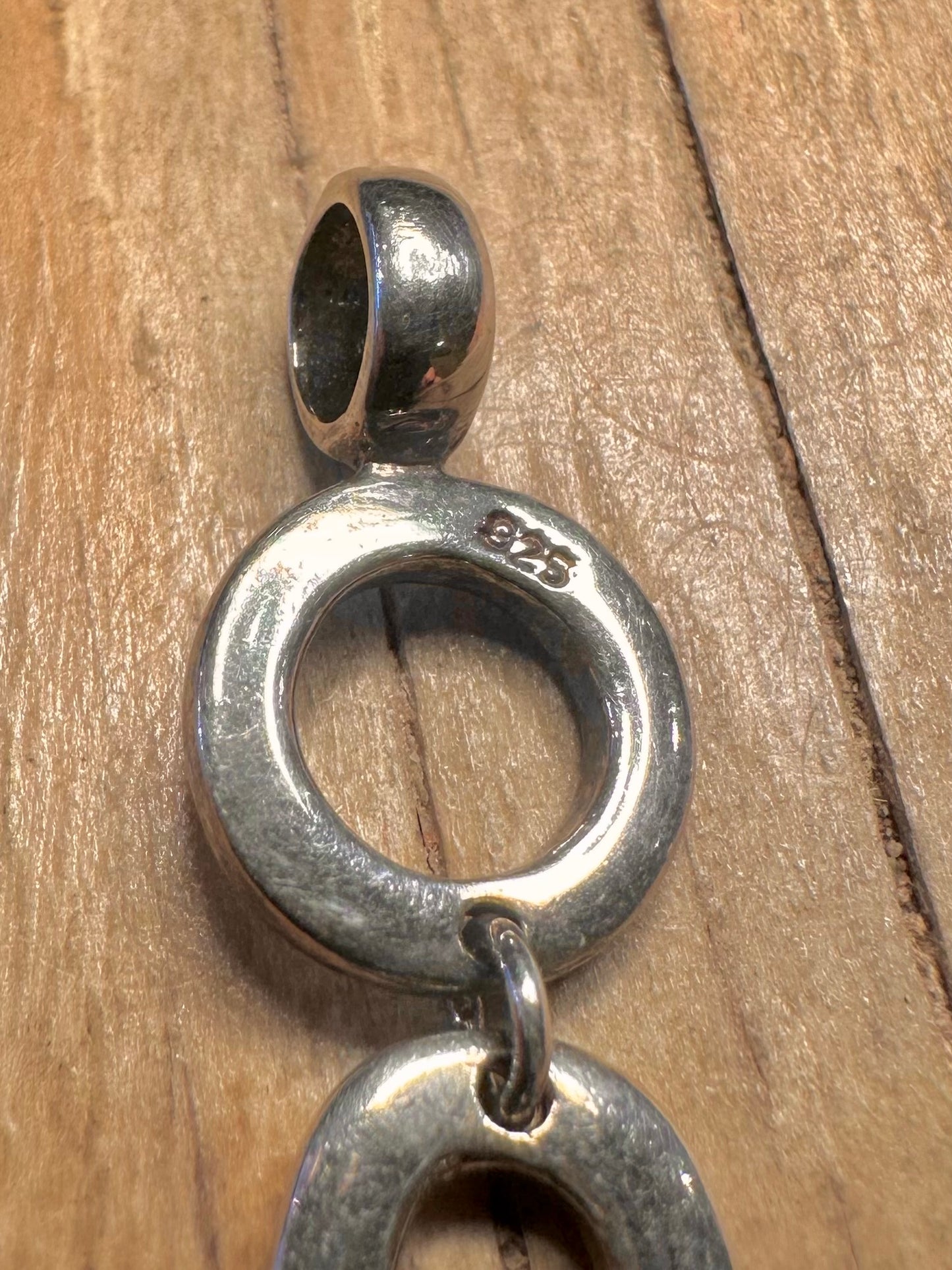 Modernist Abstract Shapes 925 Sterling Silver Pendant