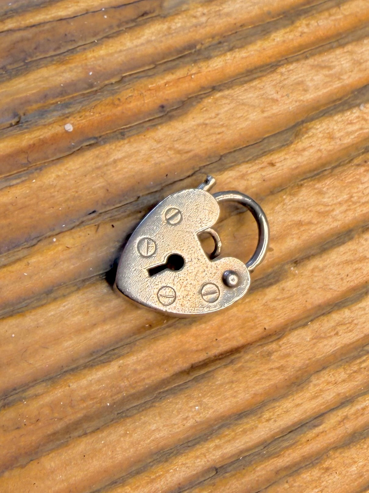 Small Heart Padlock 925 Sterling Silver Pendant