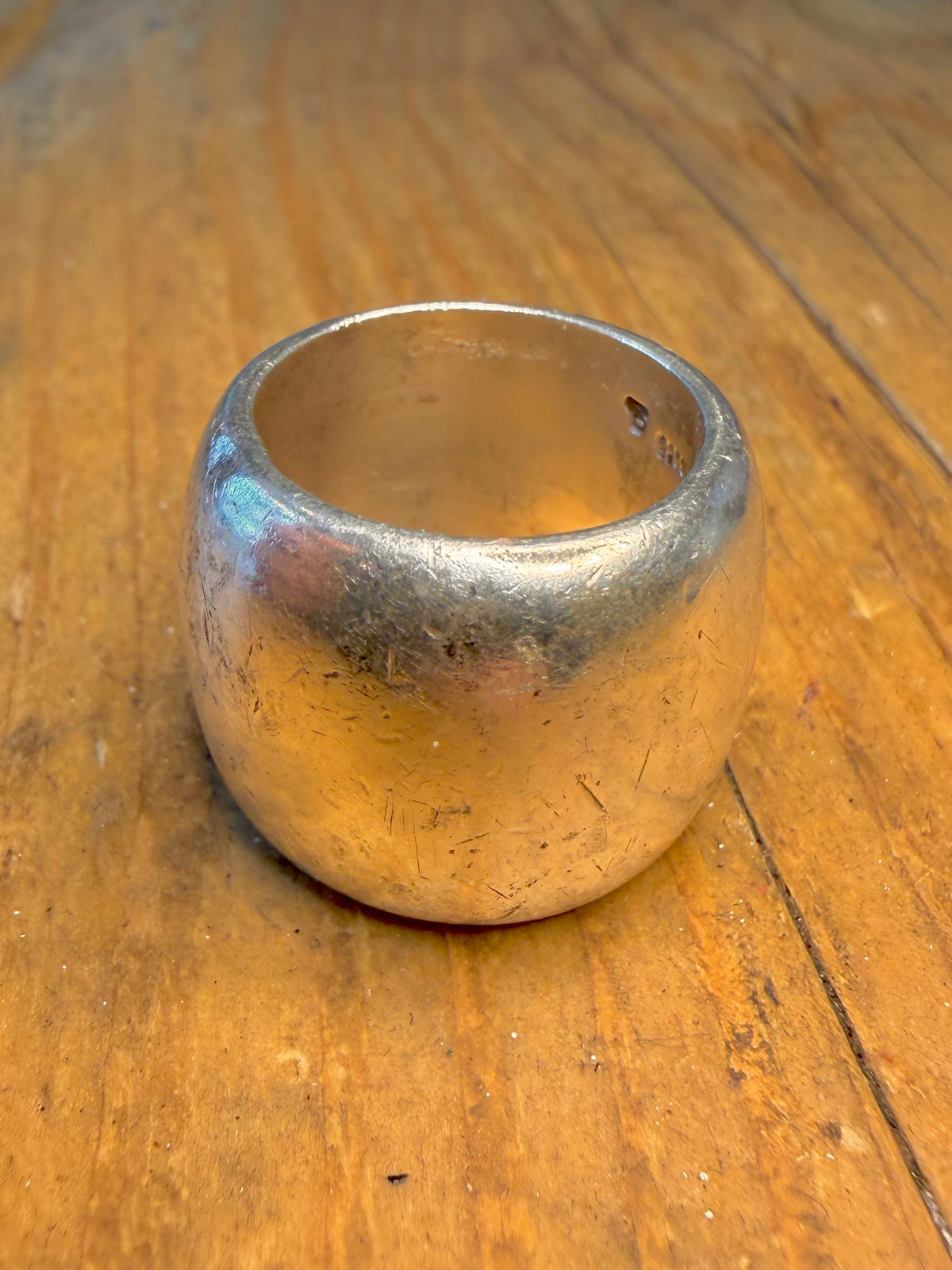 Chunky Heavy Band 925 Sterling Silver Size N Ring