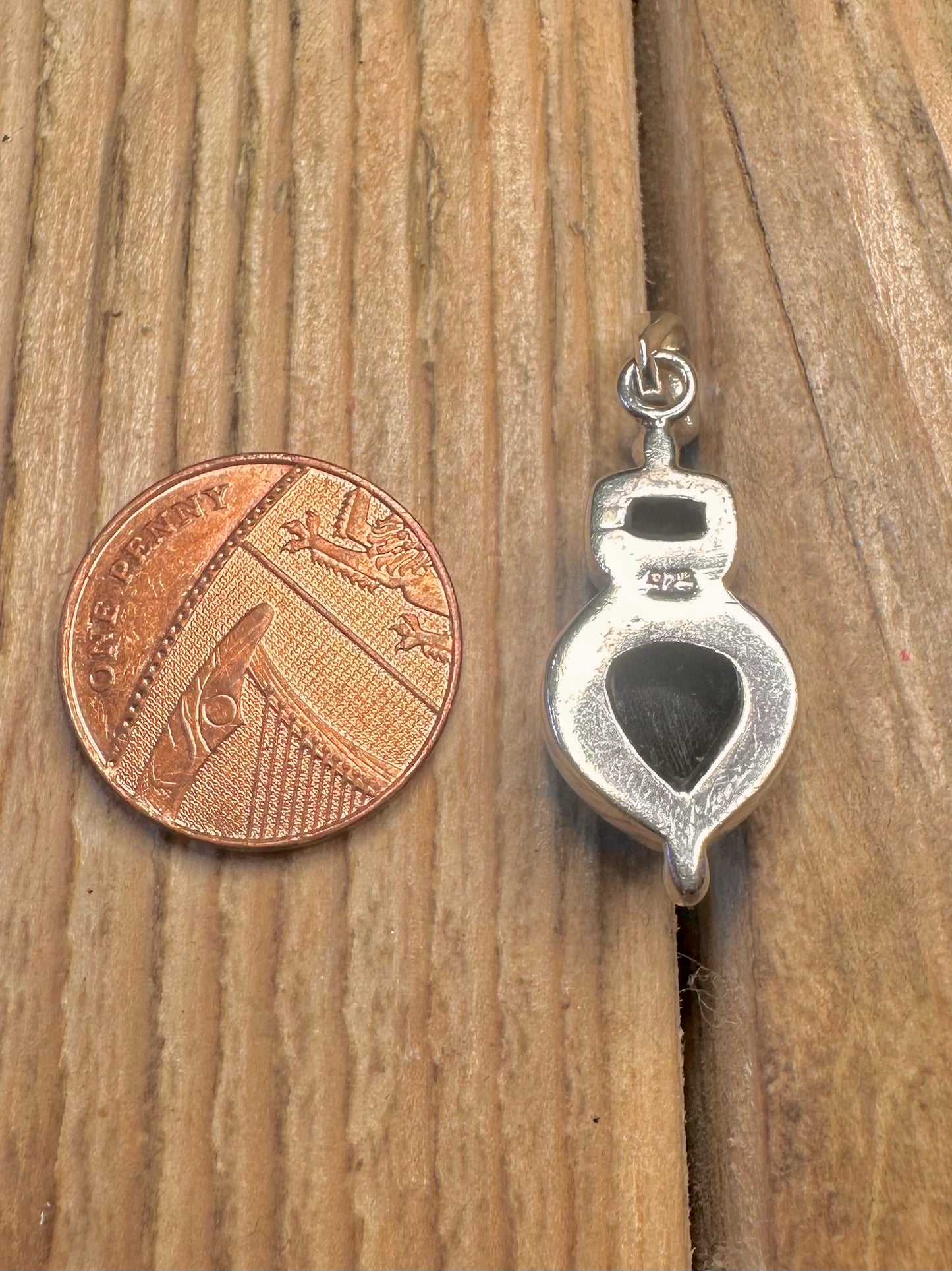 Vintage Onyx 925 Sterling Silver Pendant