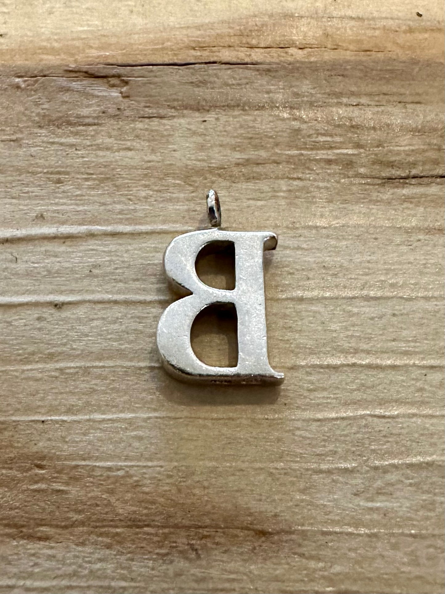 Vintage B Letter 925 Silver Pendant