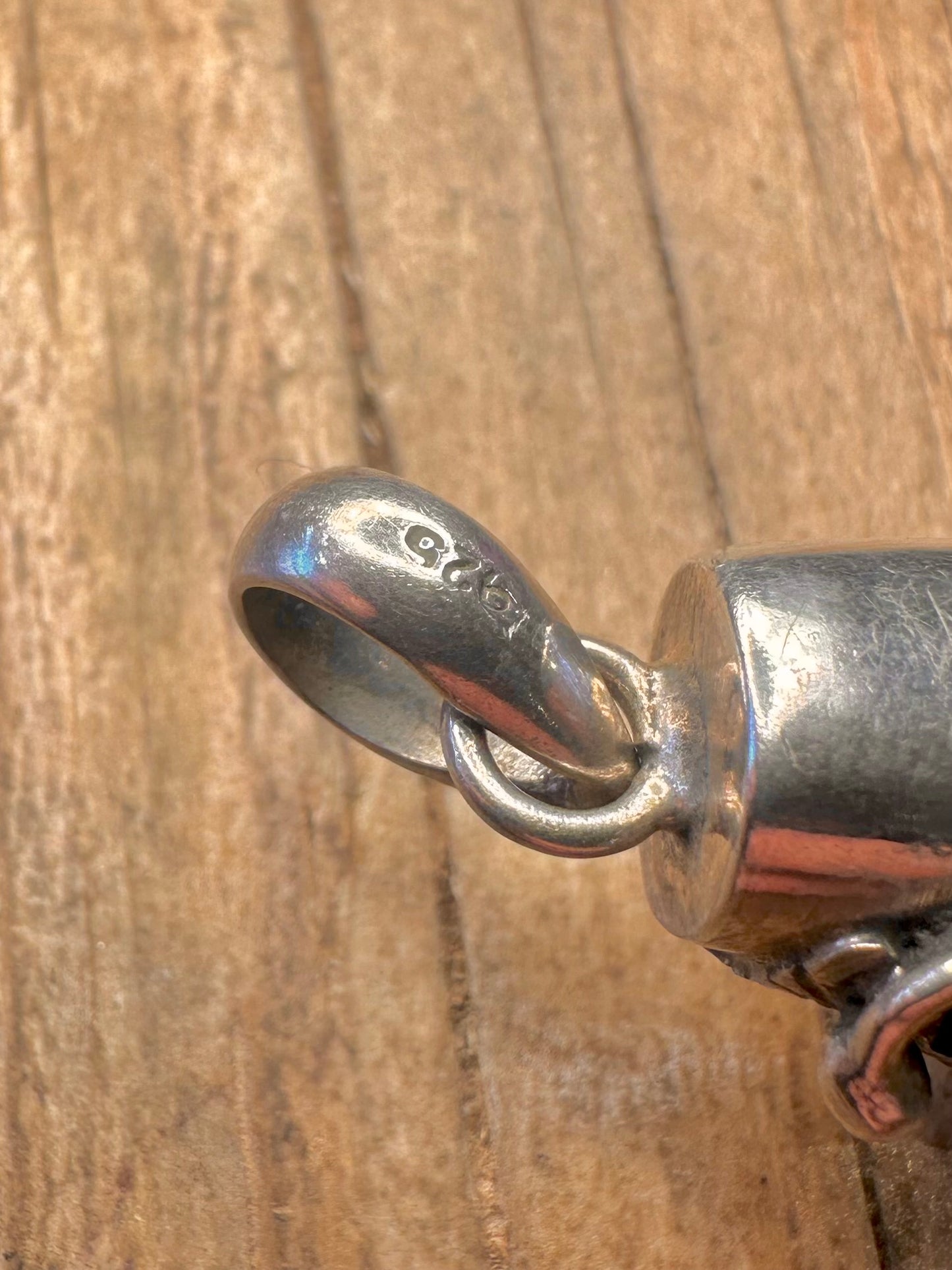 Vintage Mother of Pearl Floral Design 925 Sterling Silver Pendant