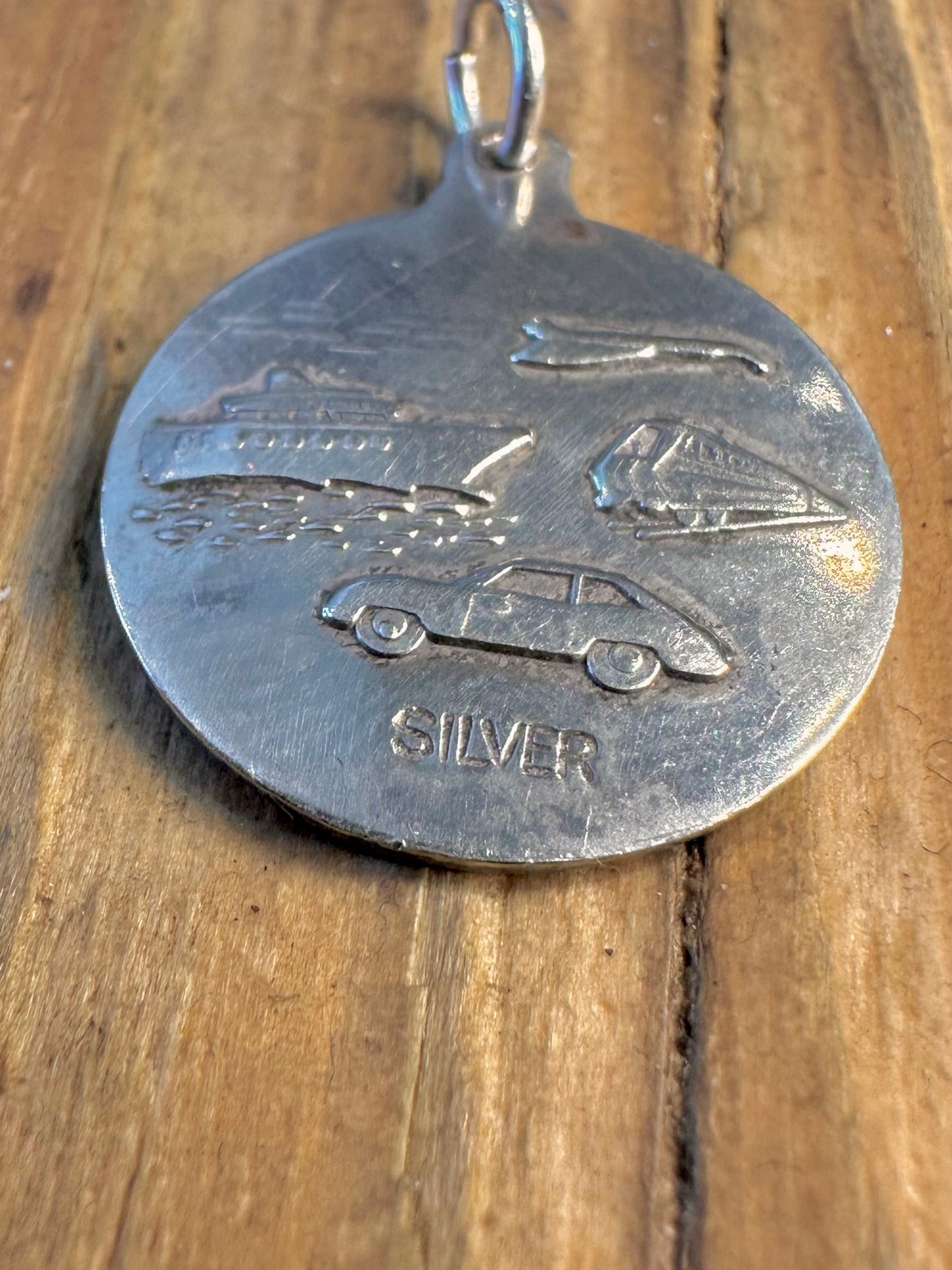 St Christopher Scolloped Transport Back 925 Sterling Silver Pendant