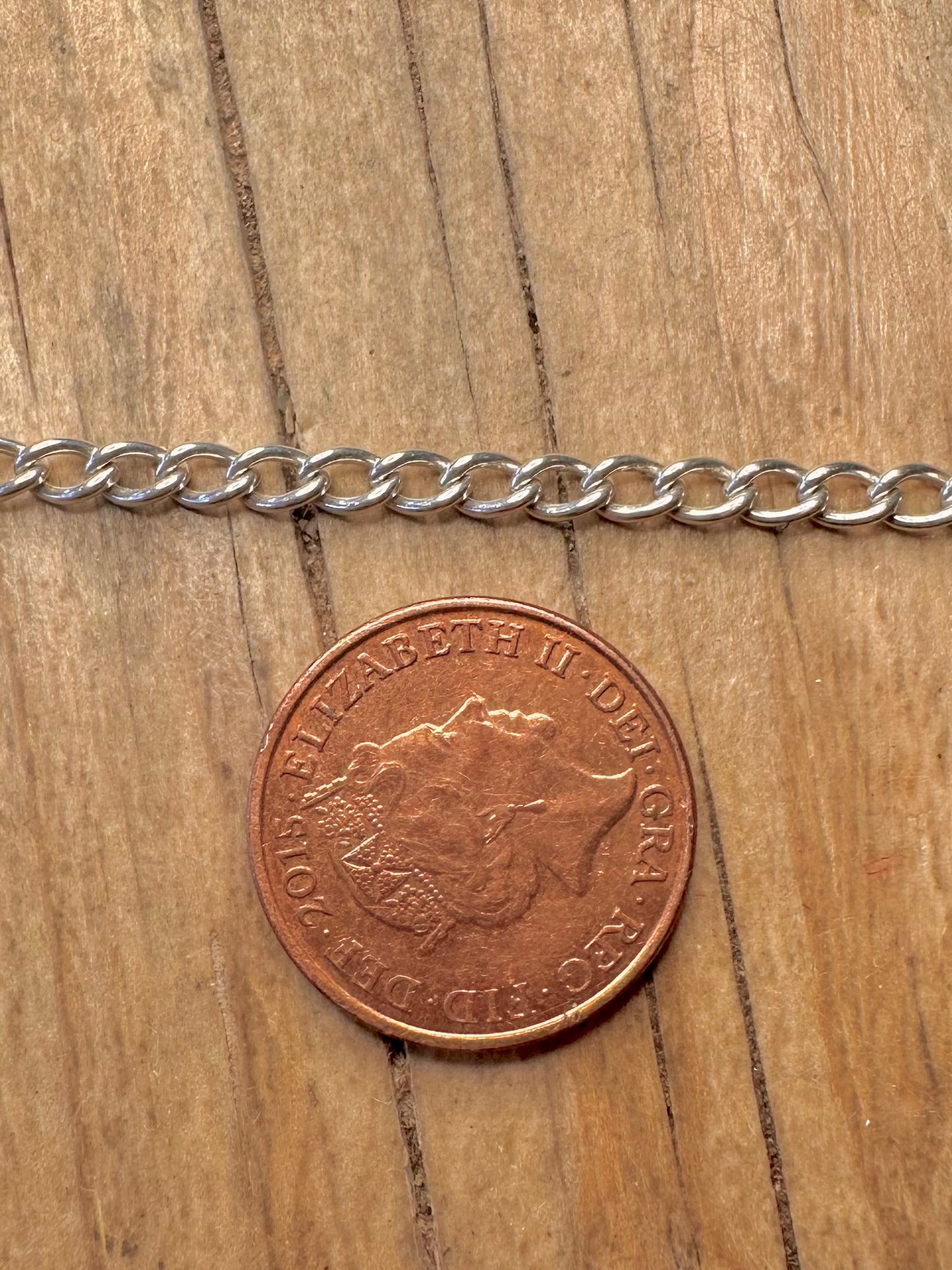 Vintage Curb Chain 925 Sterling Silver 18 inch Necklace