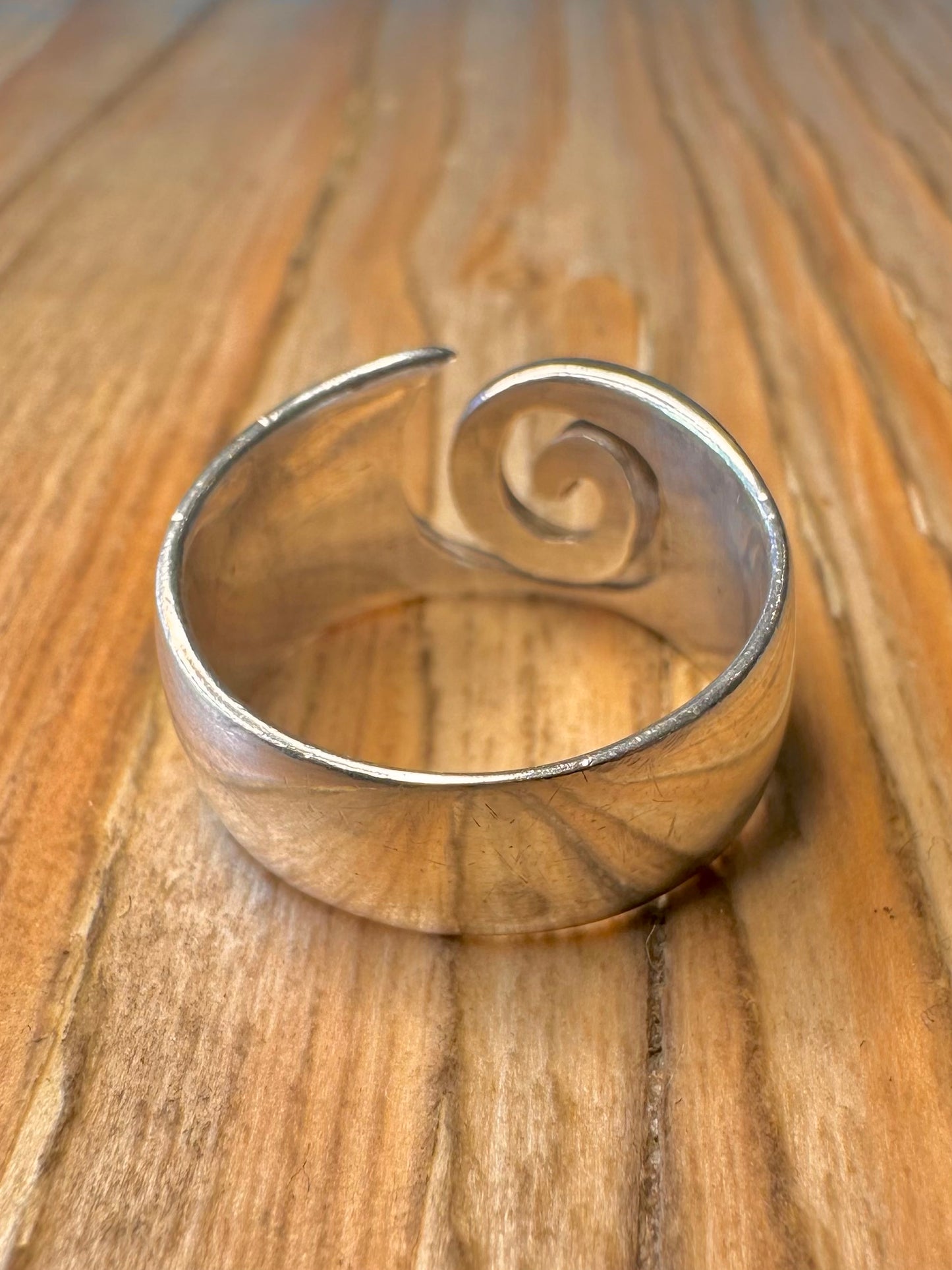 Abstract Swirl 925 Sterling Silver Size L1/2 Ring