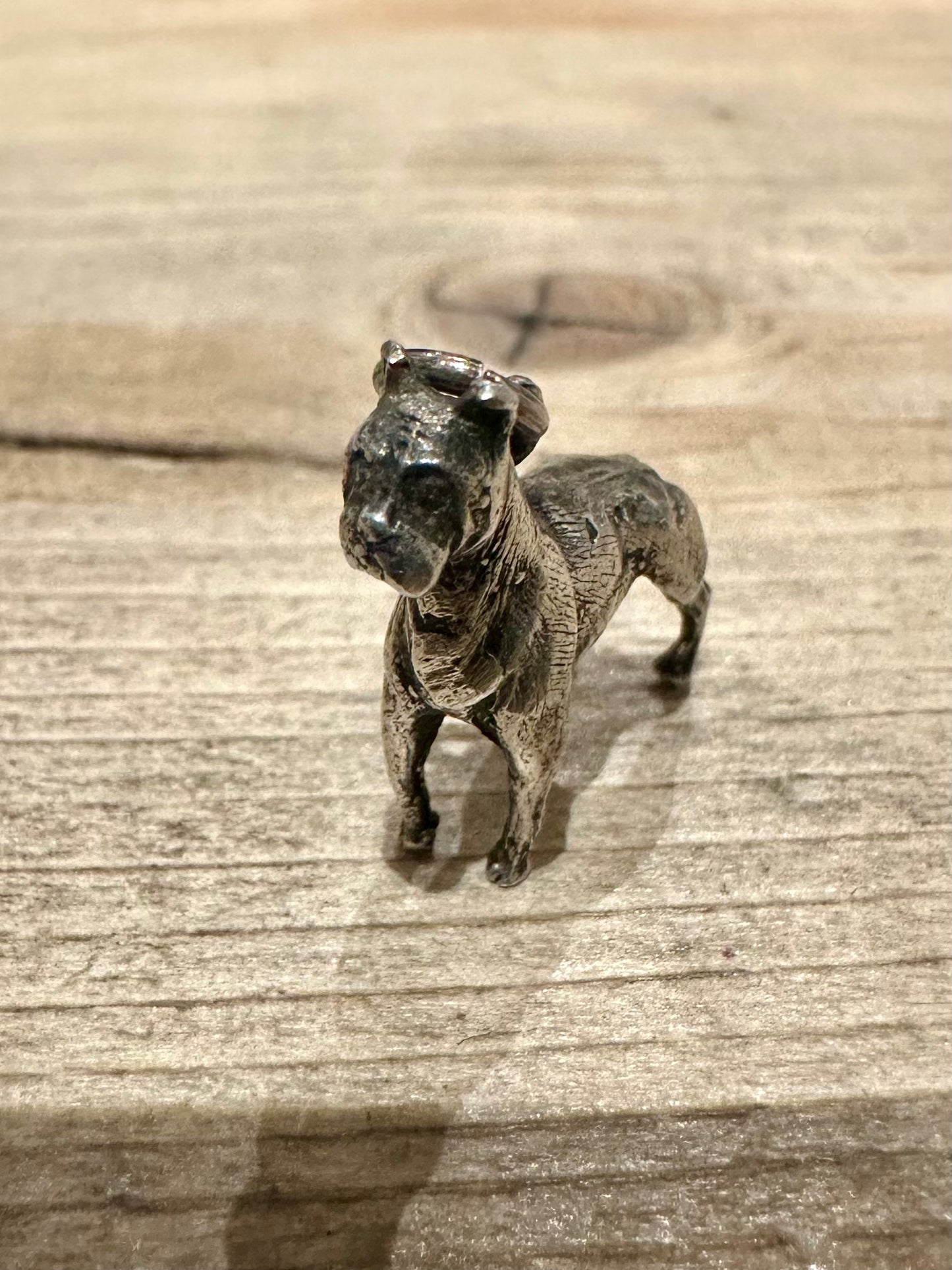 Vintage Boxer Dog Solid 925 Silver Charm Pendant