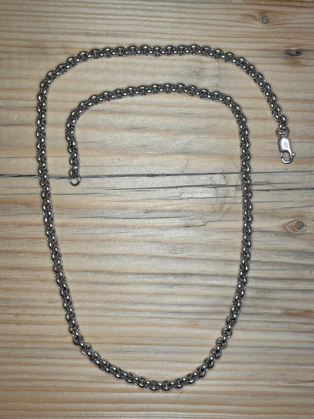 Heavy Belcher Chain 925 Sterling Silver 22 inch Necklacee