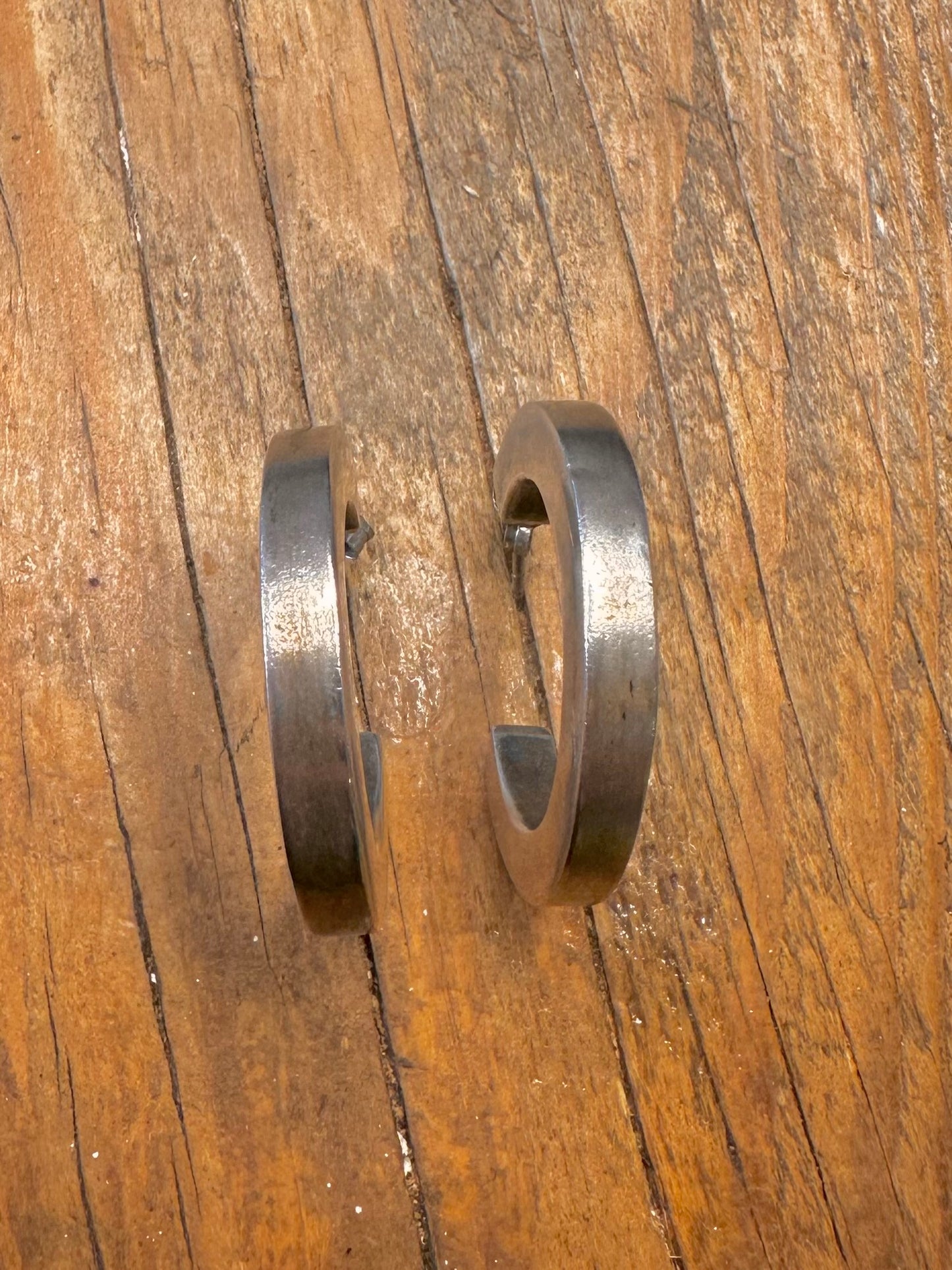 Chunky Half Hoop 925 Sterling Silver Earrings