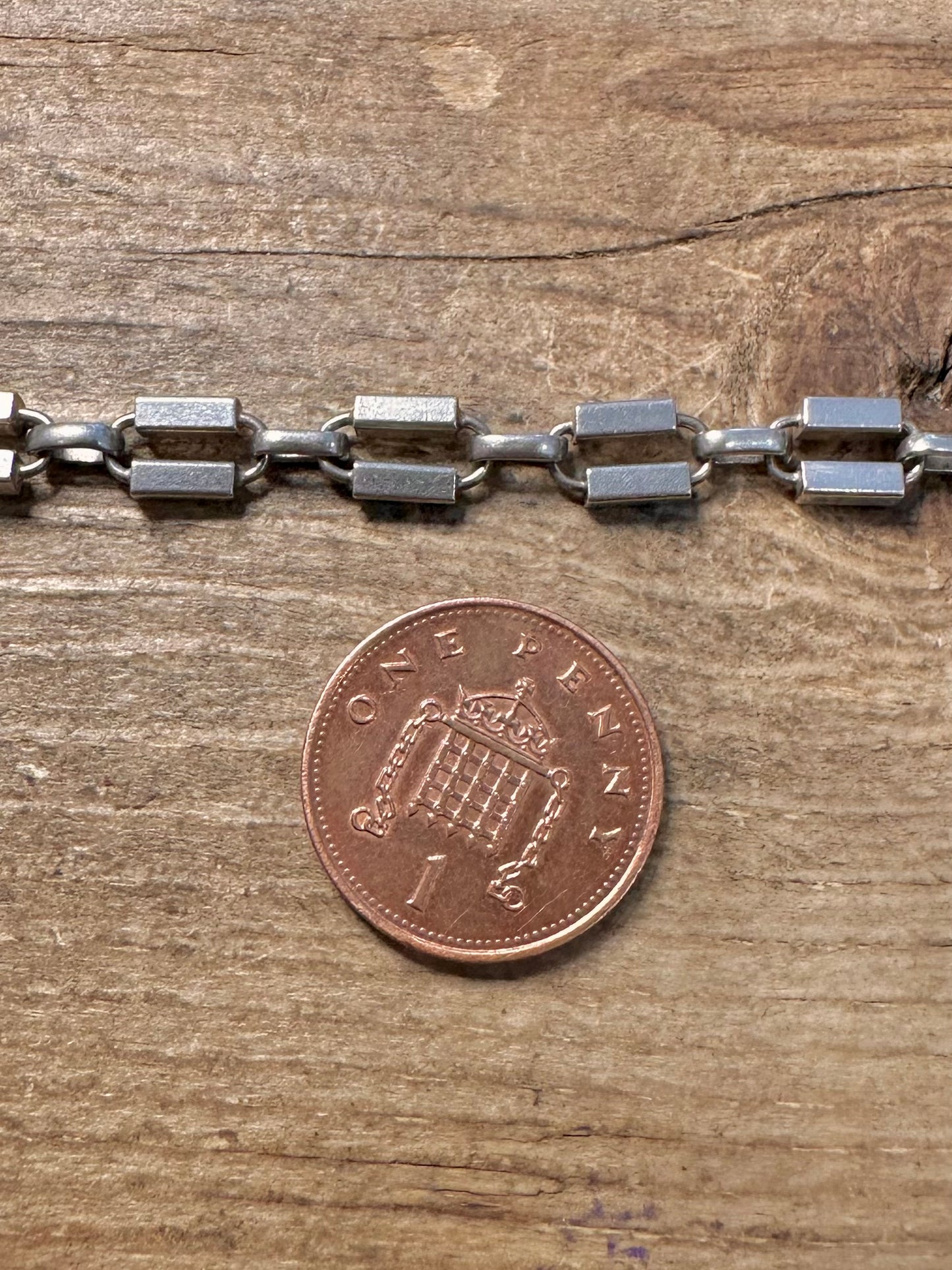 Vintage Unique Link Italy 925 Silver 7.5 inch Bracelet