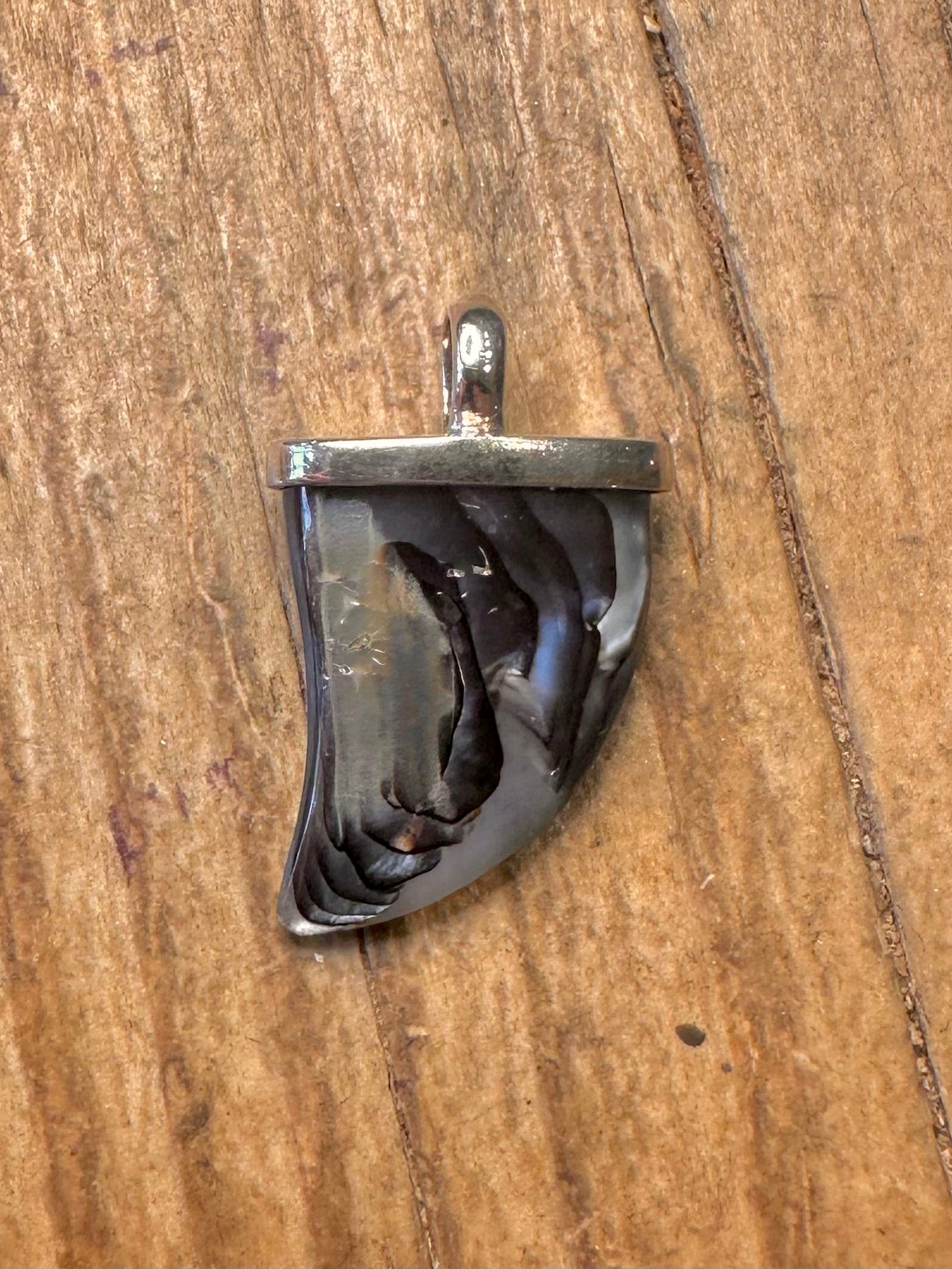 Modern Abalone Claw Shape 925 Sterling Silver Pendant