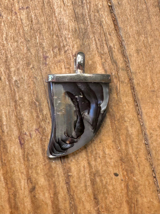 Moderner Abalone Krallenform 925 Sterling Silber Anhänger