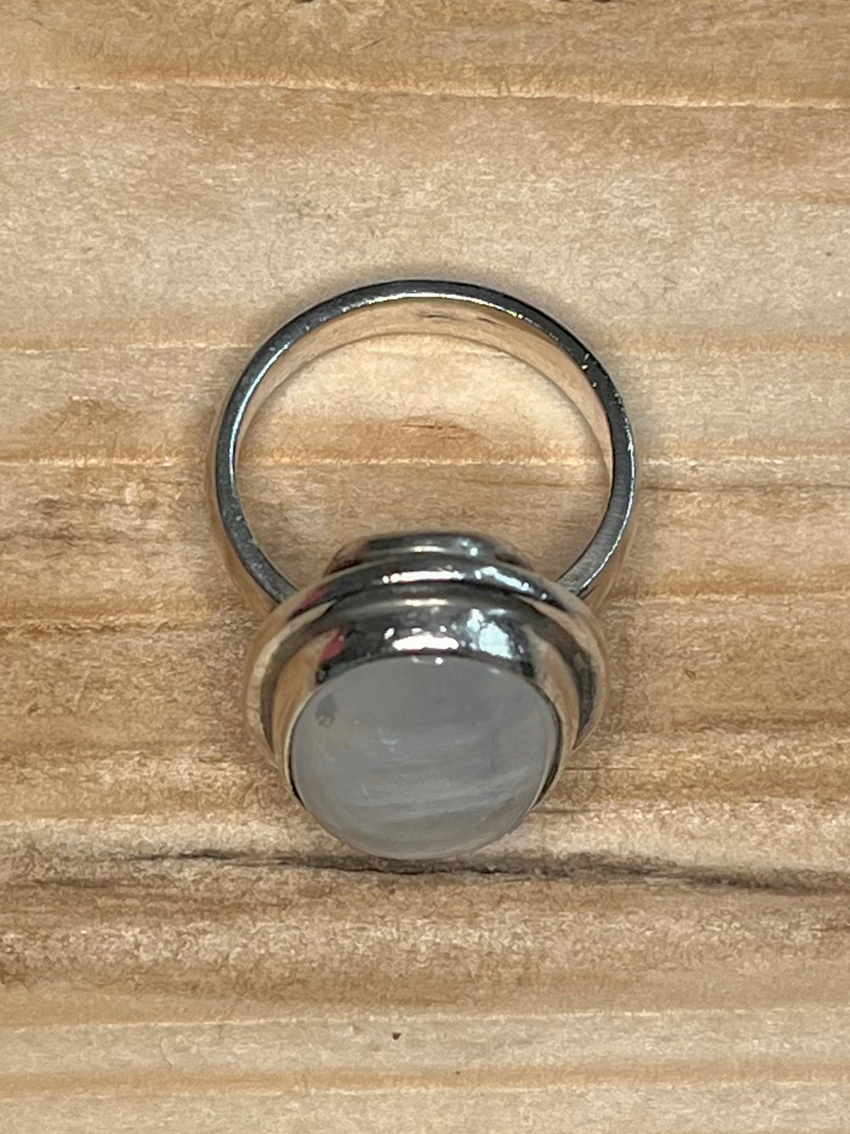 Oval Moonstone 925 Sterling Silver Size R Ring