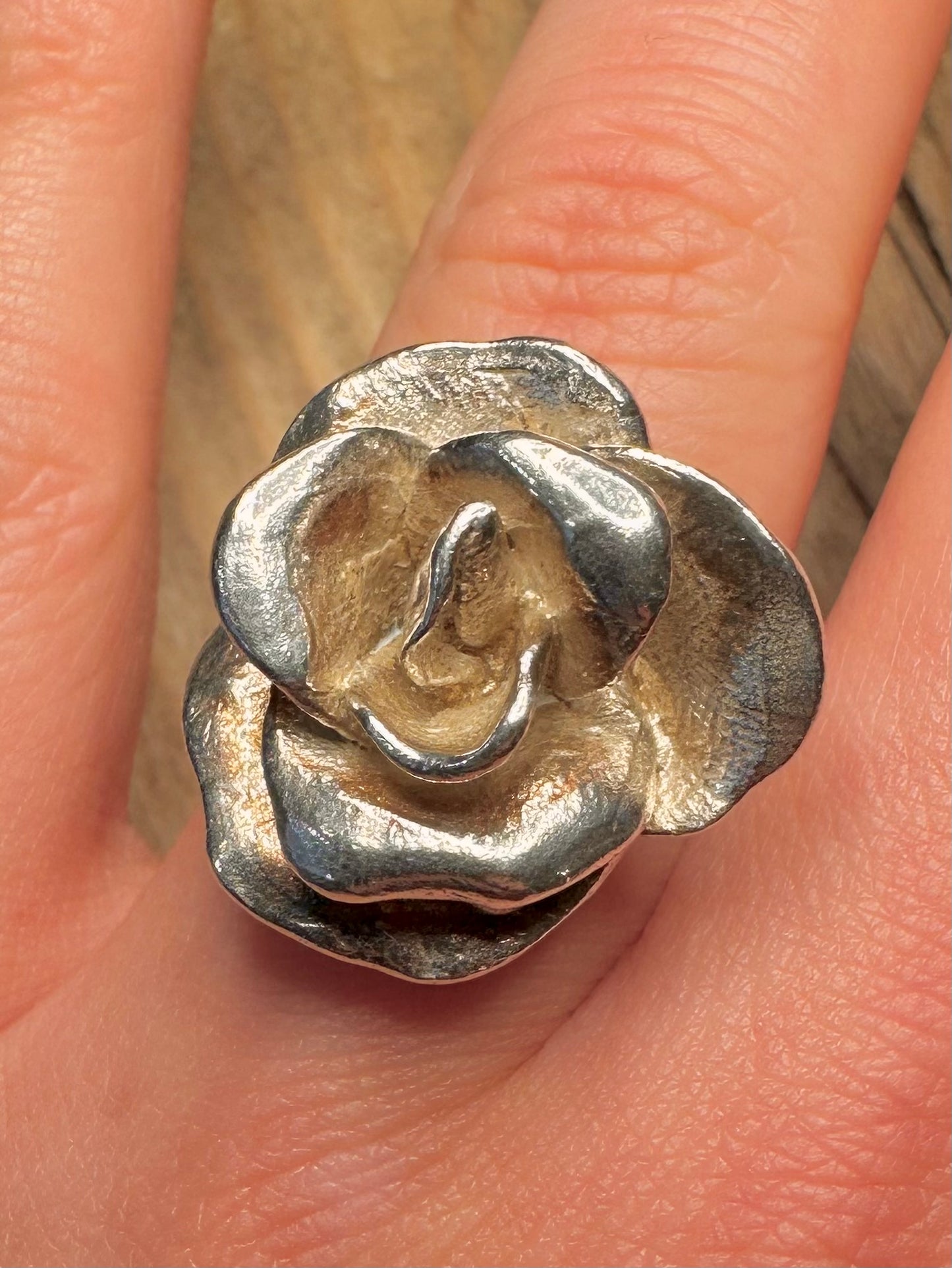 Vintage Rose 925 Sterling Silver Size O1/2 Ring