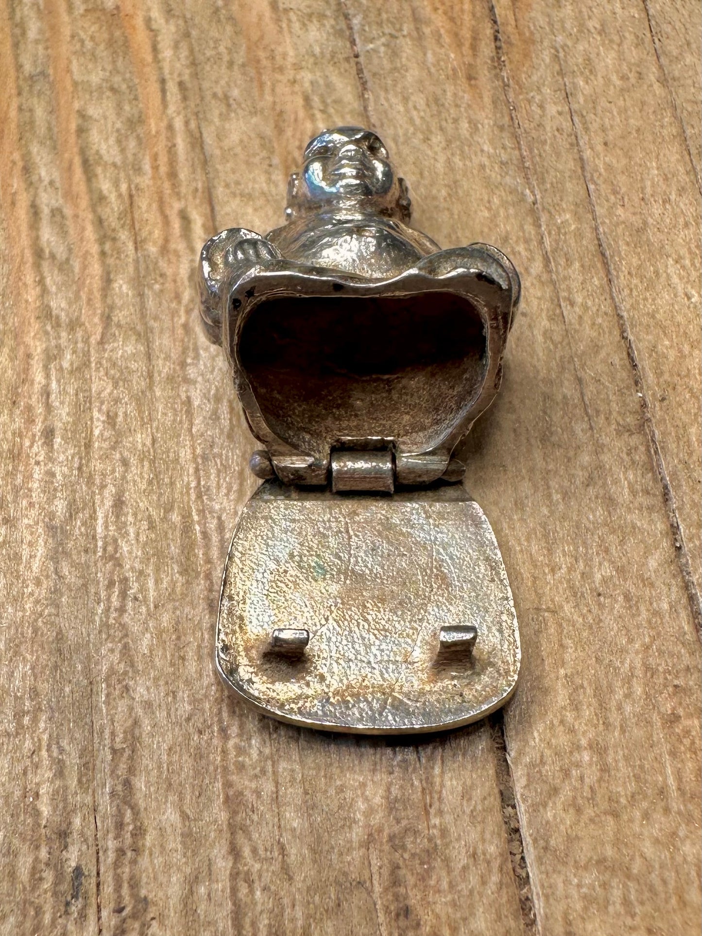 Jahrgang 1977 Buddha mit Geheimfach 925 Sterling Silber Anhänger