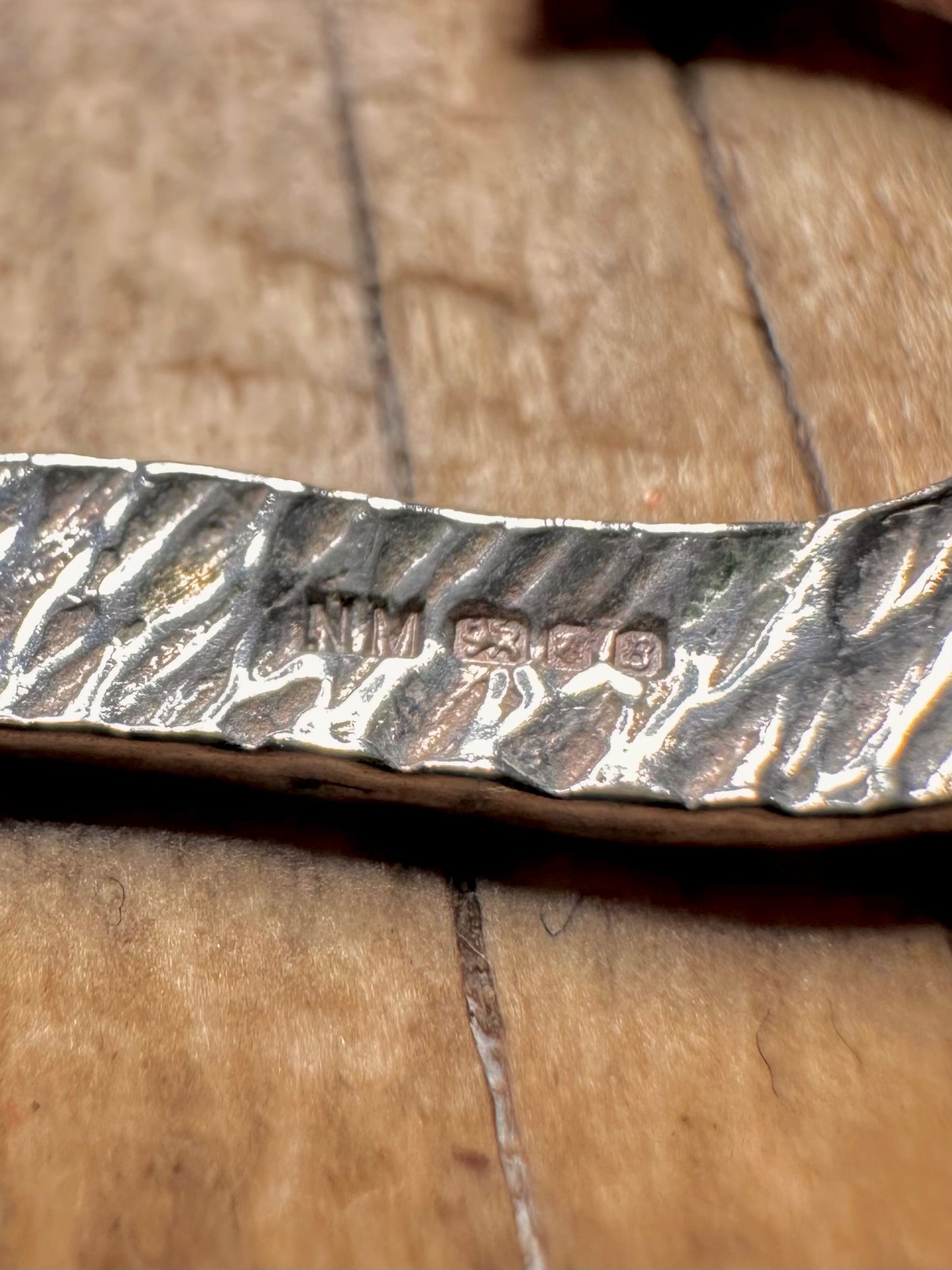 Vintage 1976 Hammered Heart 925 Sterling Silver Pendant