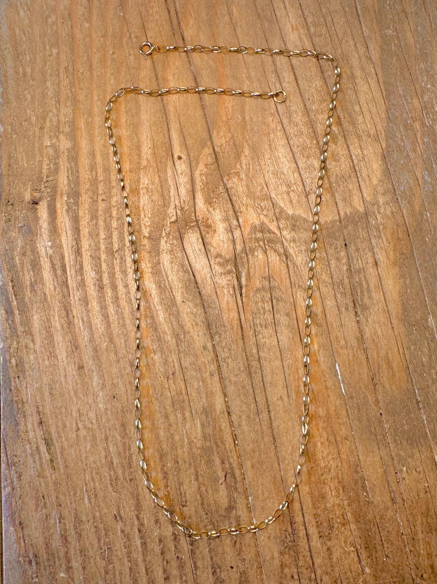 9ct Gold 1987 Oval Chain 18 inch Necklace