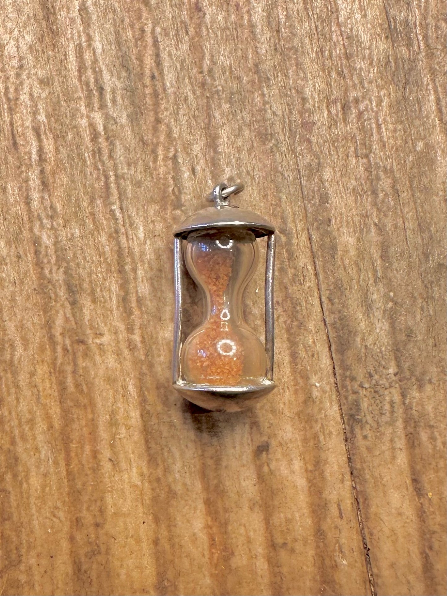 Hour Glass 925 Sterling Silver Charm Pendant