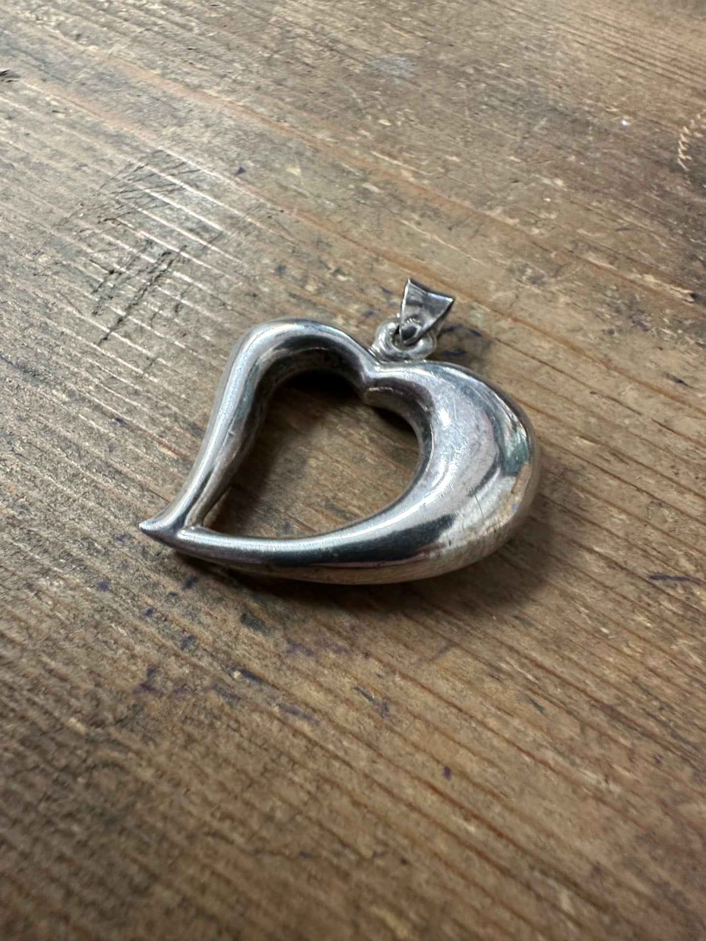 Abstract Puff Heart 925 Silver Pendant