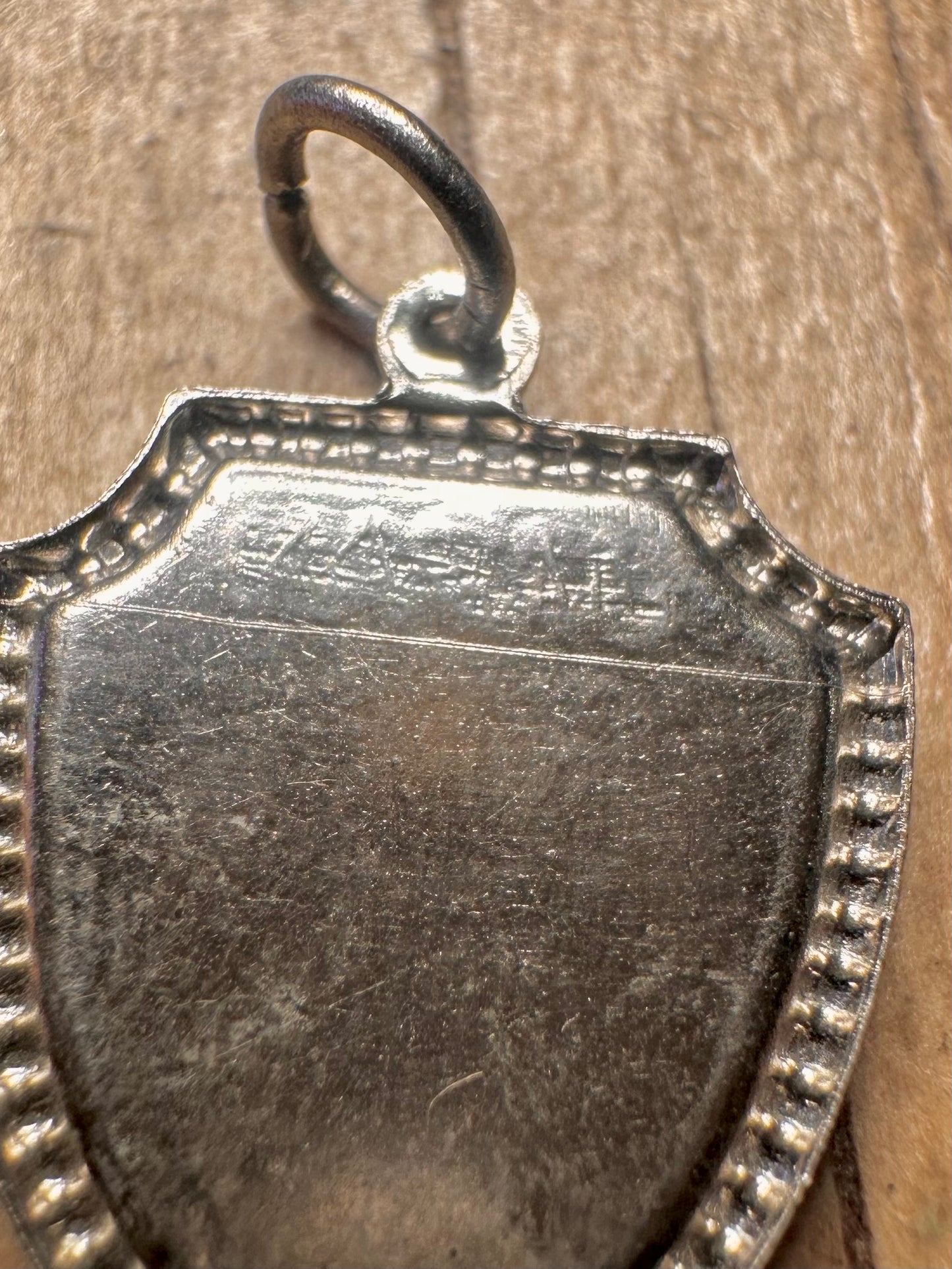 Vintage Emaille Washington Schild 925 Sterling Silber Charm-Anhänger