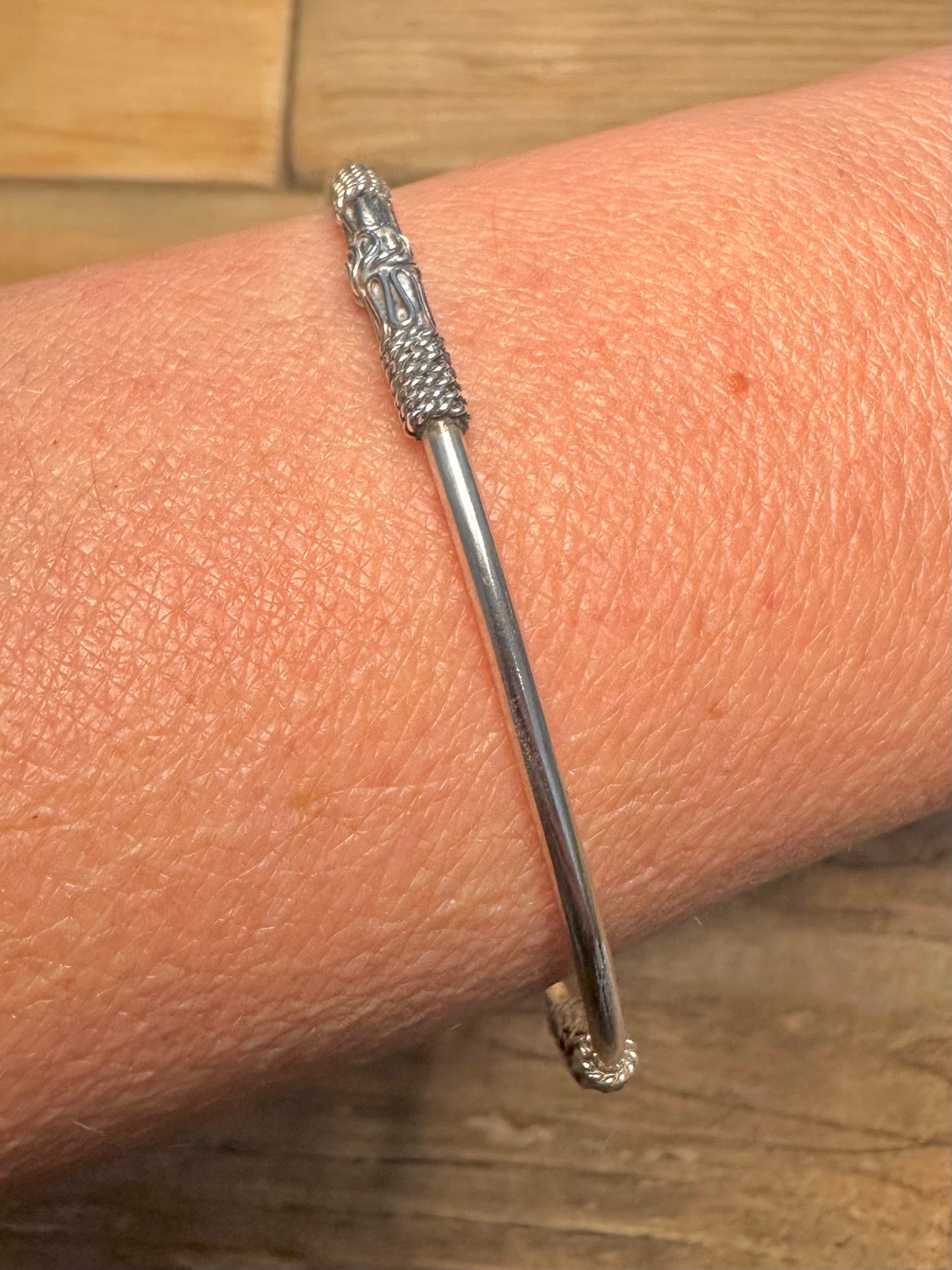 Vintage Tribal 925 Silver Bangle