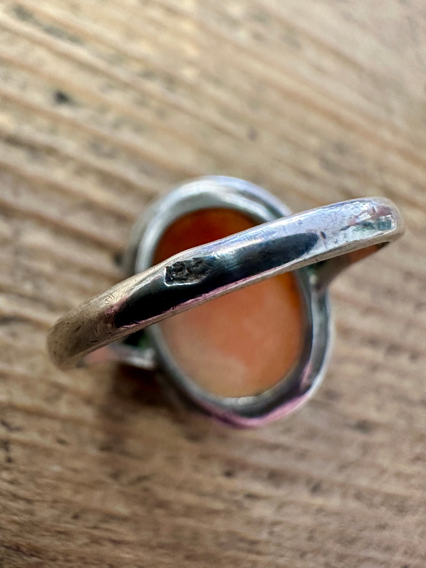 Vintage Cameo 800 Silver Size L Ring