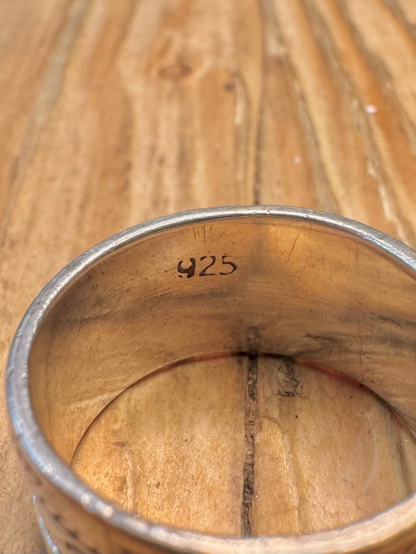 Chunky Woven Braided Band 925 Sterling Silver Size P Ring