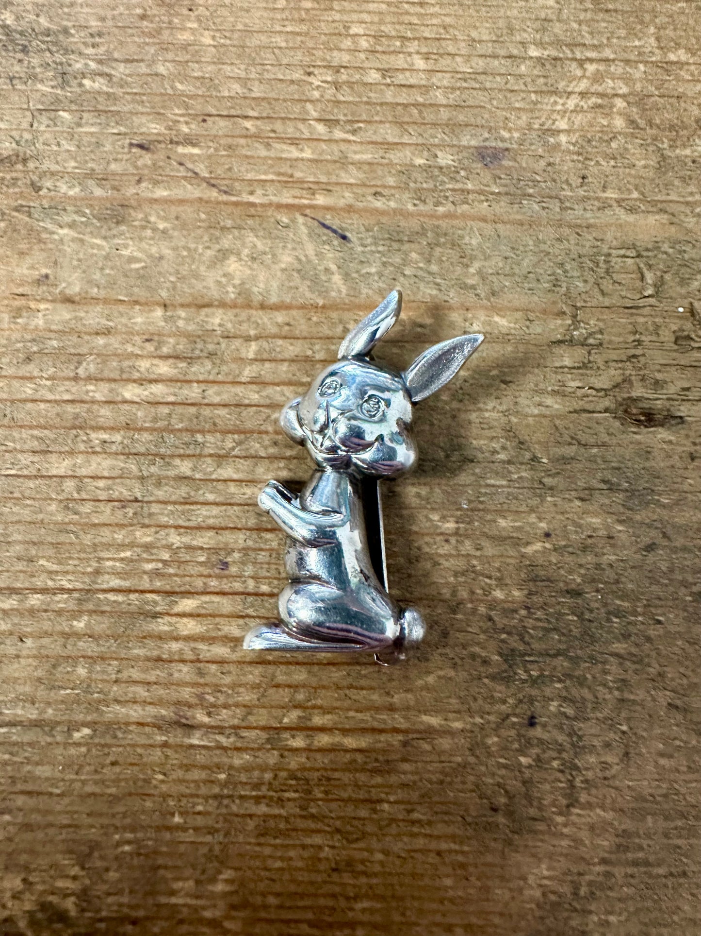 Vintage Bunny 925 Silver Brooch