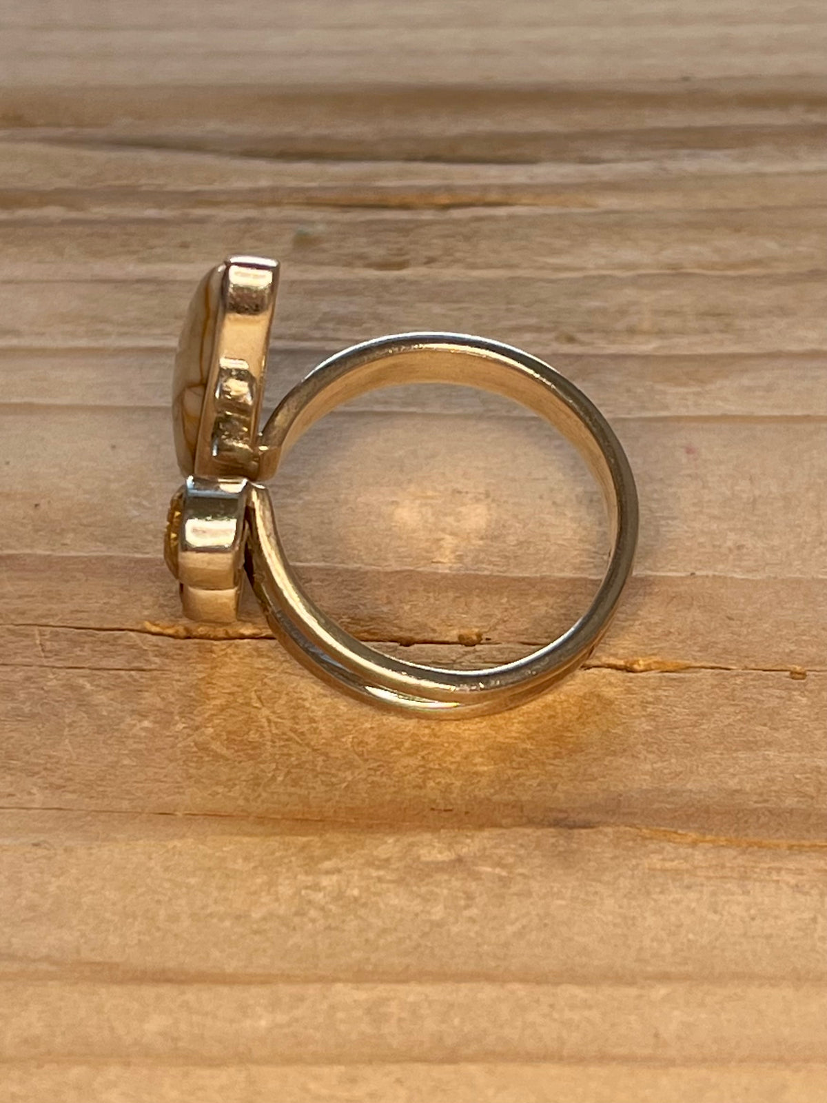 Jasper and Citrine 925 Sterling Silver Size R Ring