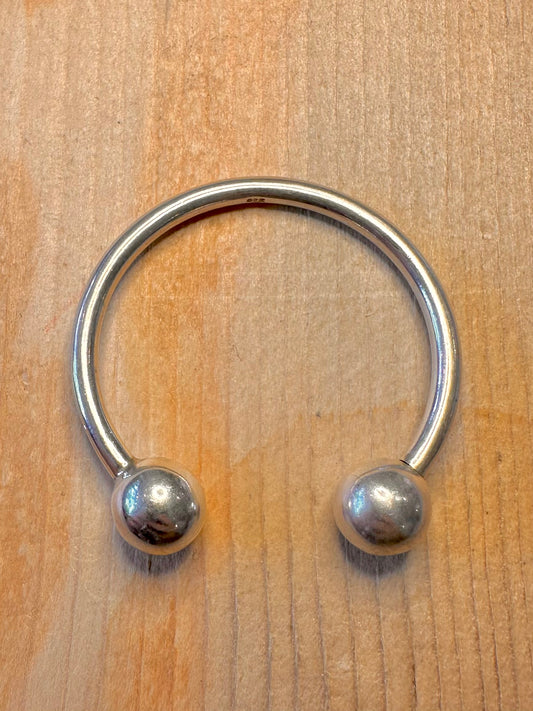 Vintage Tiffany Style Key Ring 925 Silver Pendant