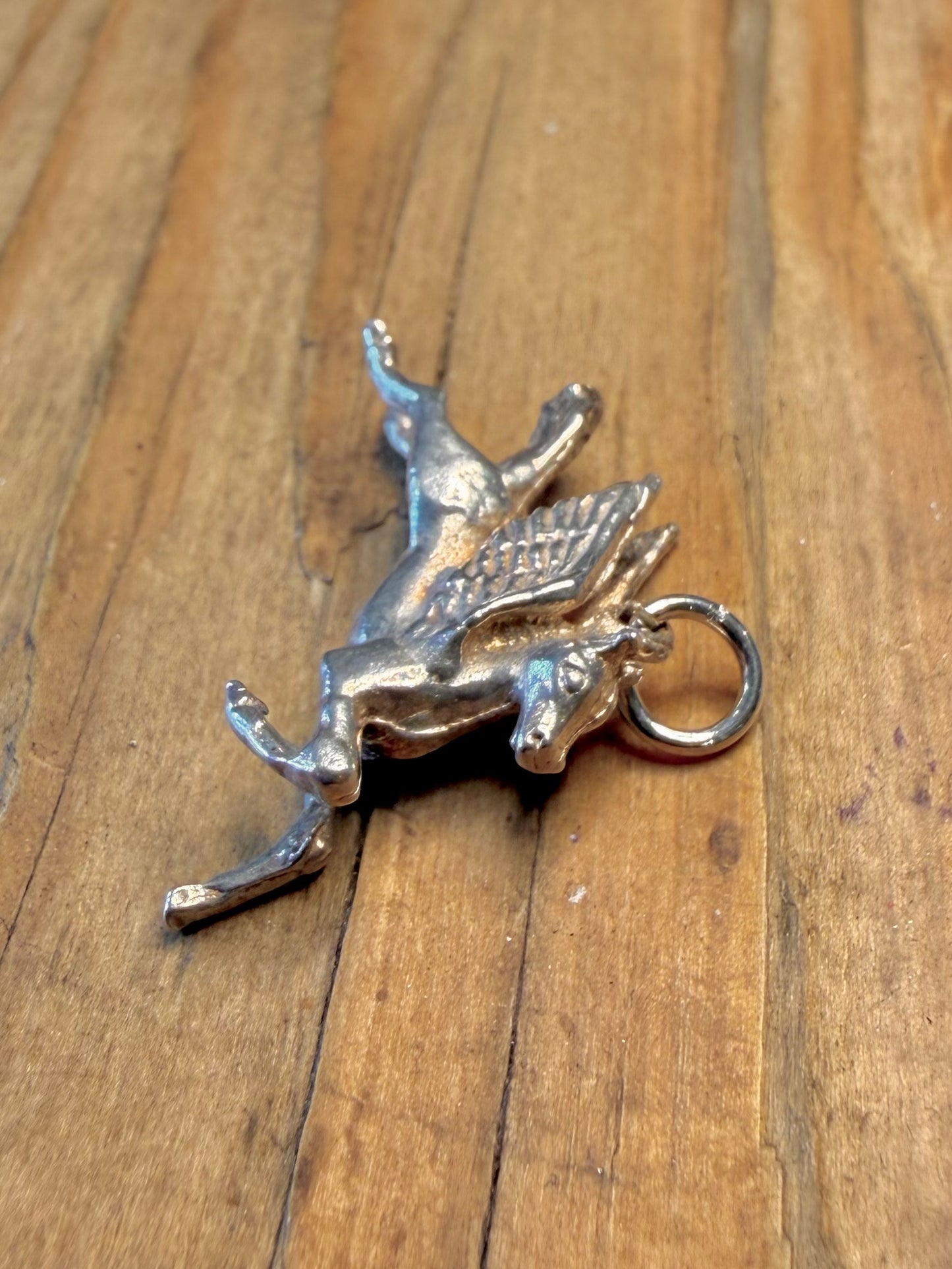Pegasus Flying Charm 925 Sterling Silver Pendant