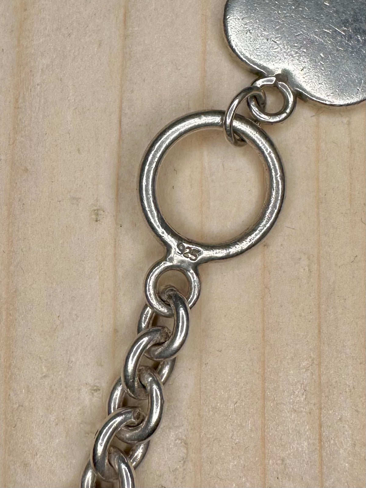Heart T Bar Belcher Chain 925 Sterling Silver 15 inch Necklace